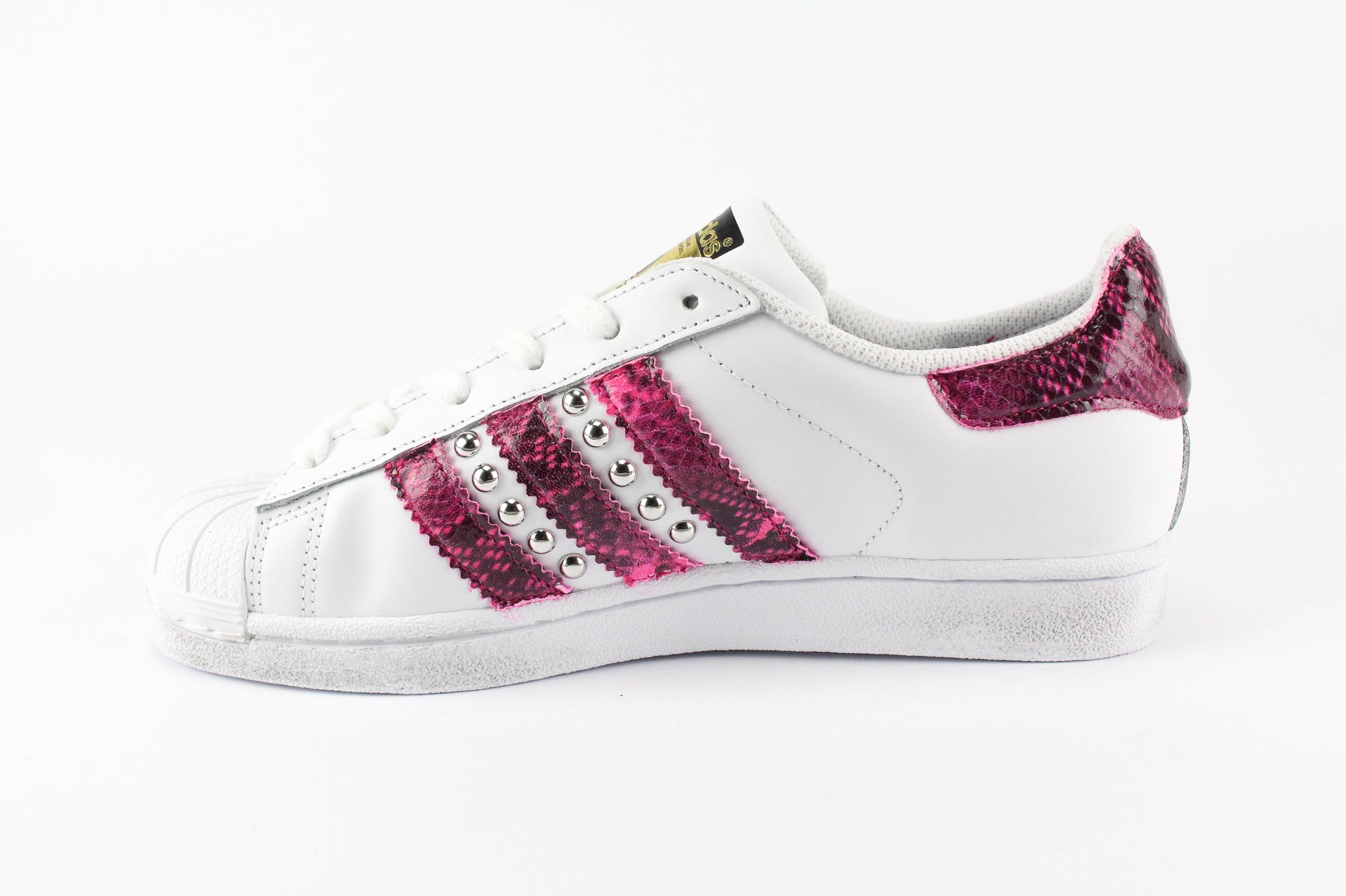 Adidas Superstar Personalizzate Pitone Rosa Fluo