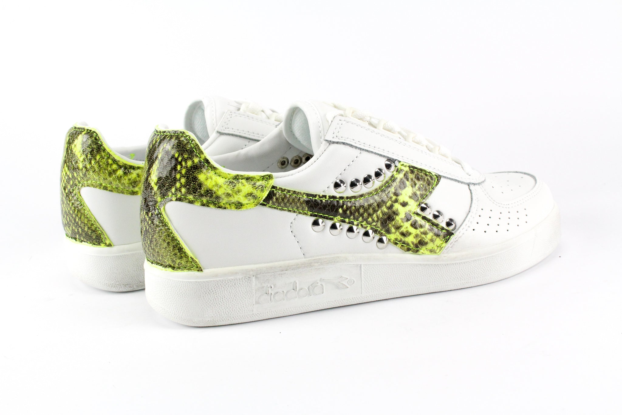 Diadora B.Elite Pitone Yellow Fluo & Borchie