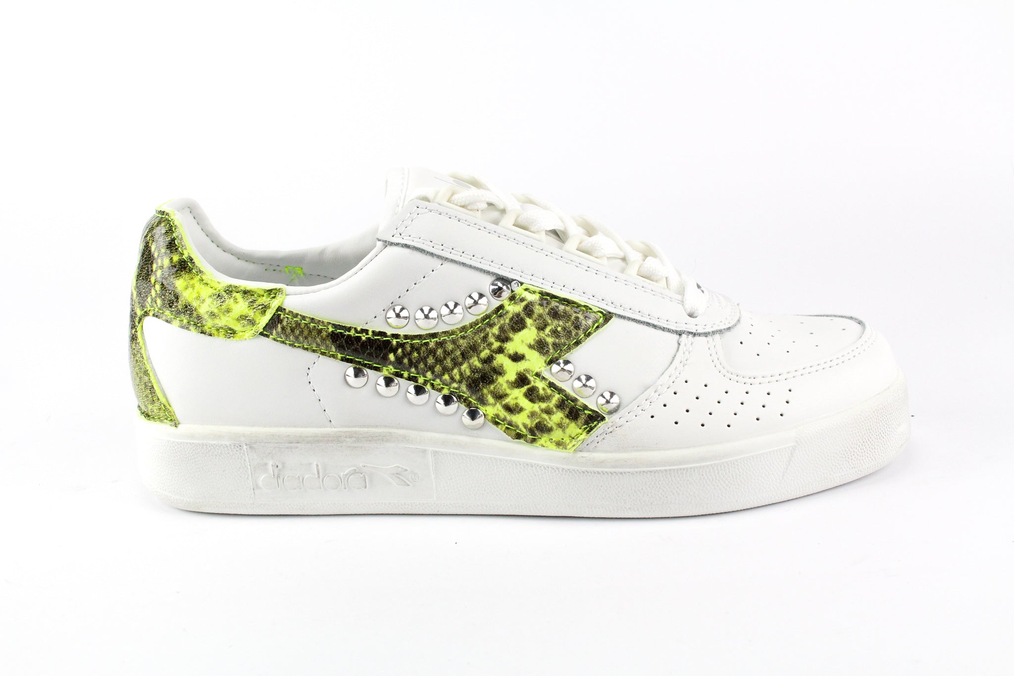 Diadora B.Elite Pitone Yellow Fluo & Borchie