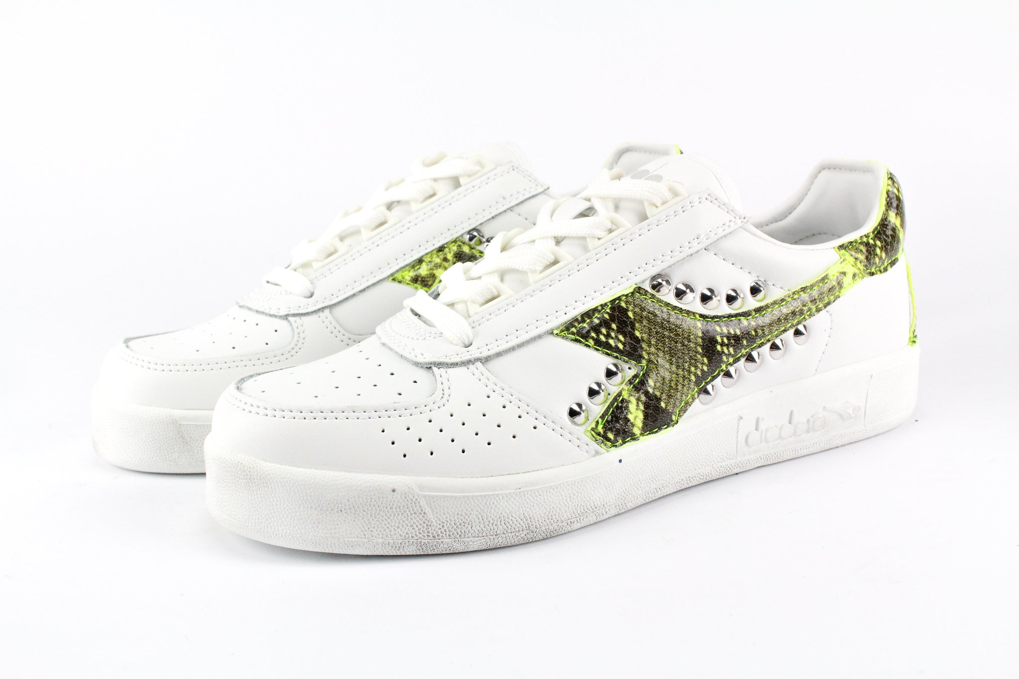 Diadora B.Elite Pitone Yellow Fluo & Borchie