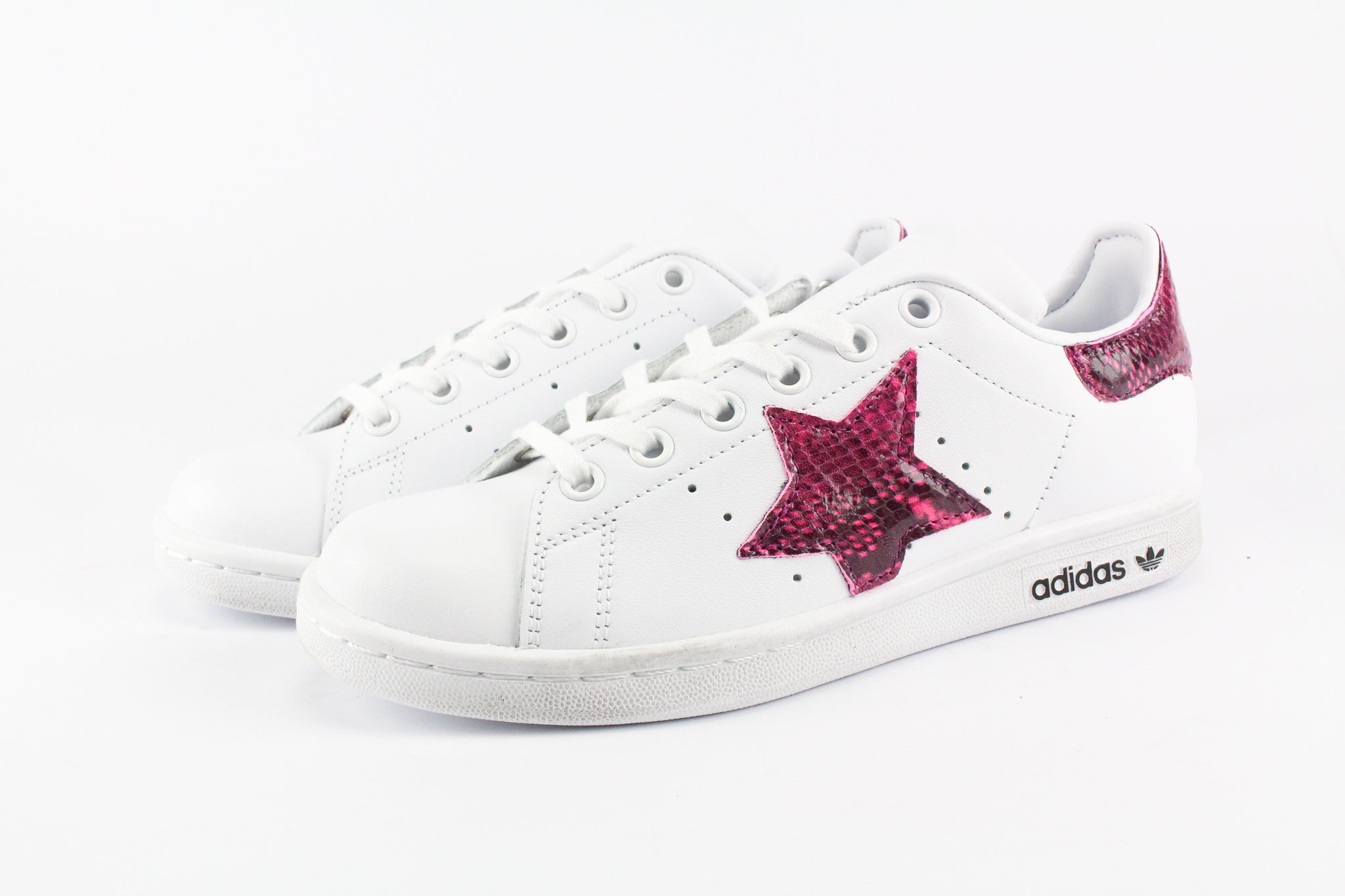 Adidas Stan Smith Personalizzate Stella Pitone Pink Fluo