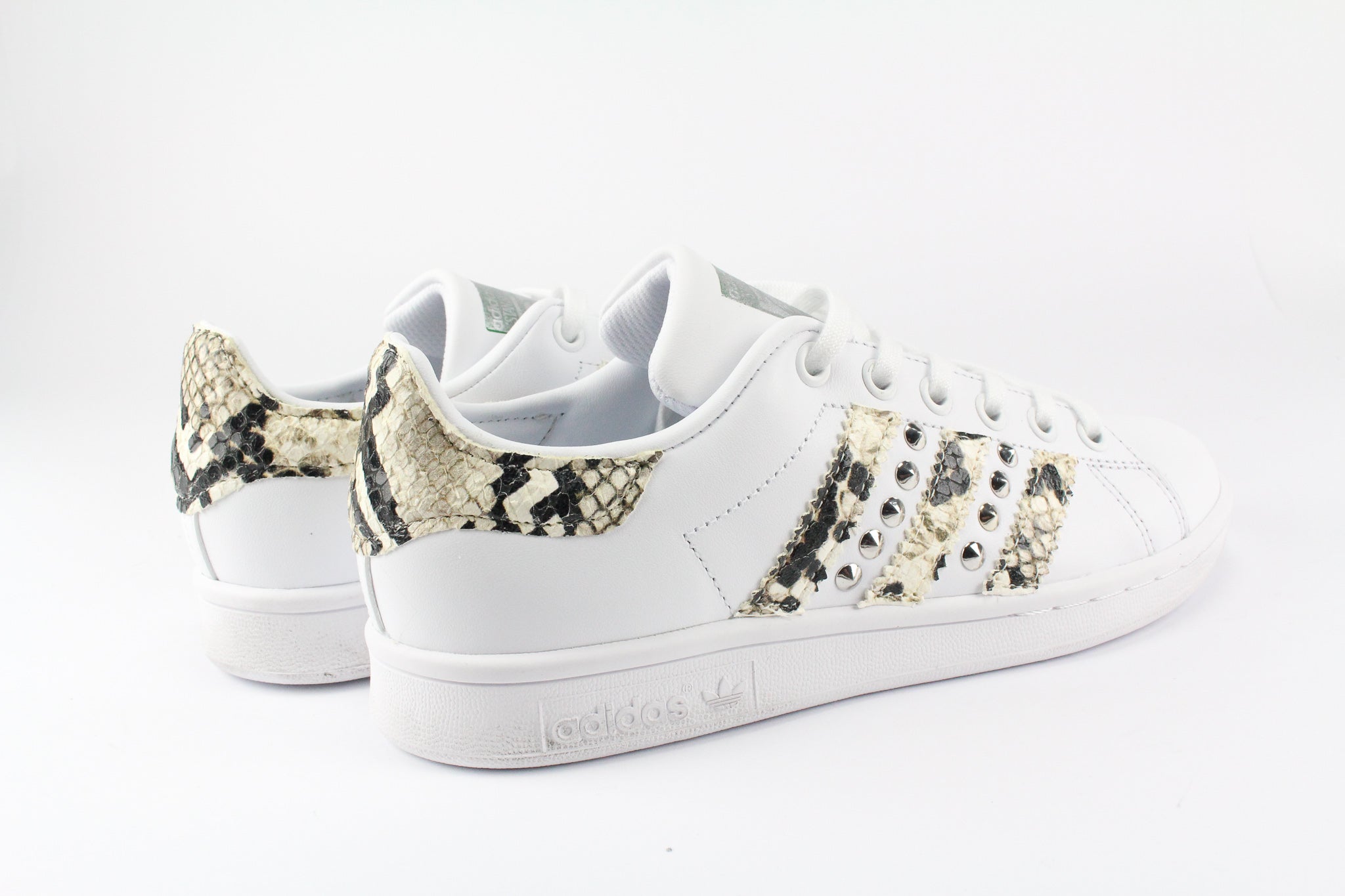 Adidas Stan Smith Personalizzate Pitone & Borchie Argento