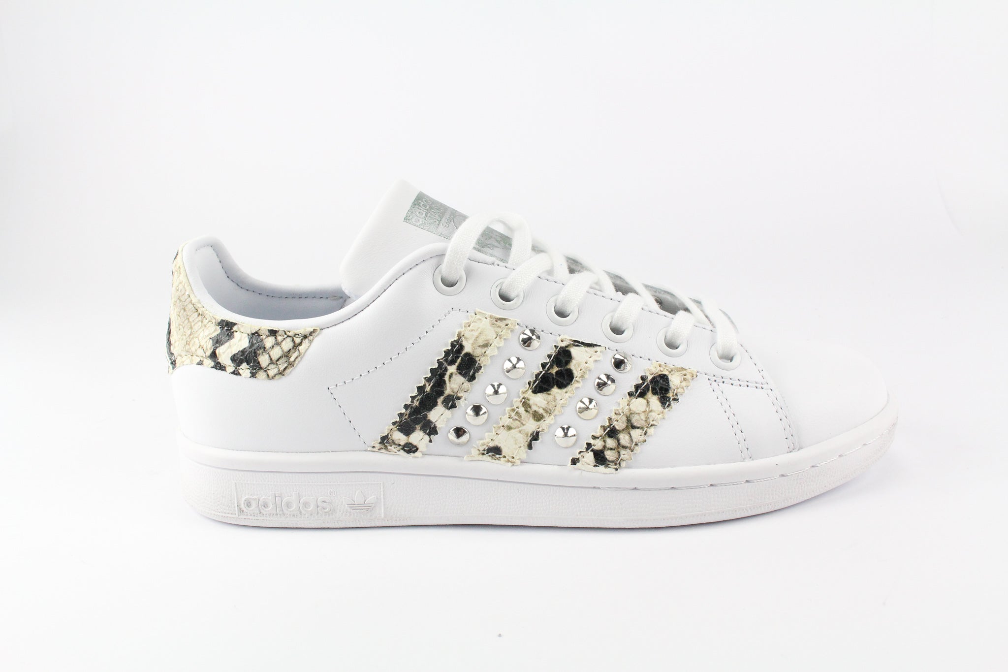 Adidas Stan Smith Personalizzate Pitone & Borchie Argento