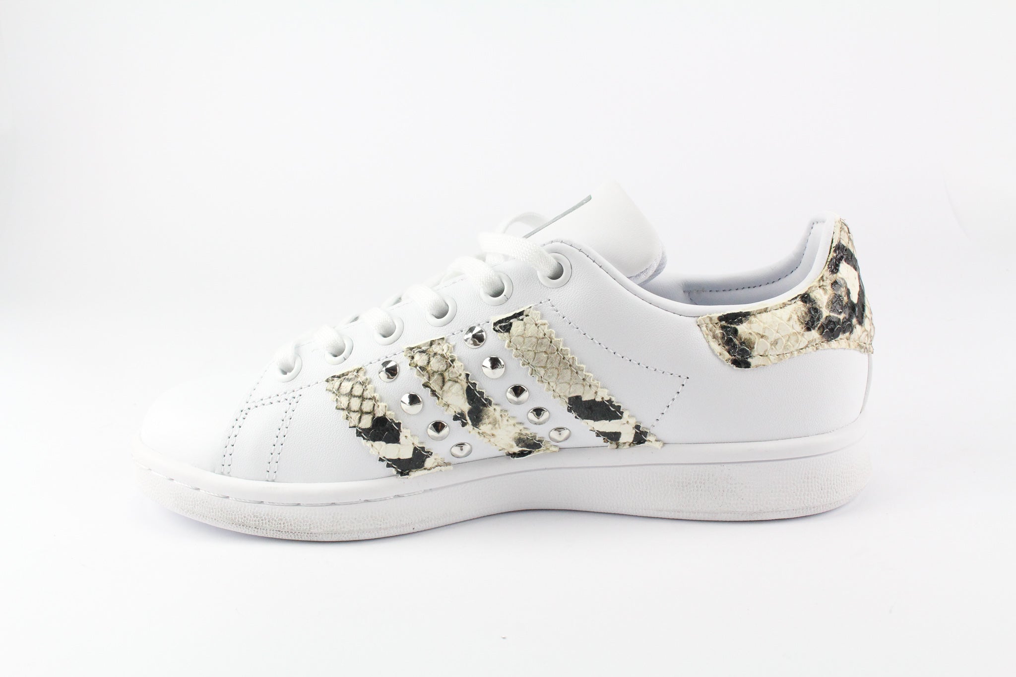 Adidas Stan Smith Personalizzate Pitone & Borchie Argento