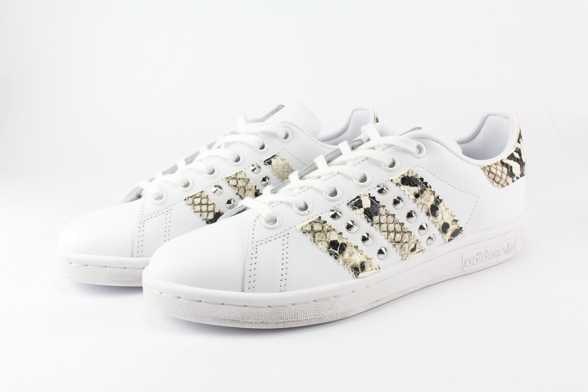 Adidas Stan Smith Personalizzate Pitone & Borchie Argento