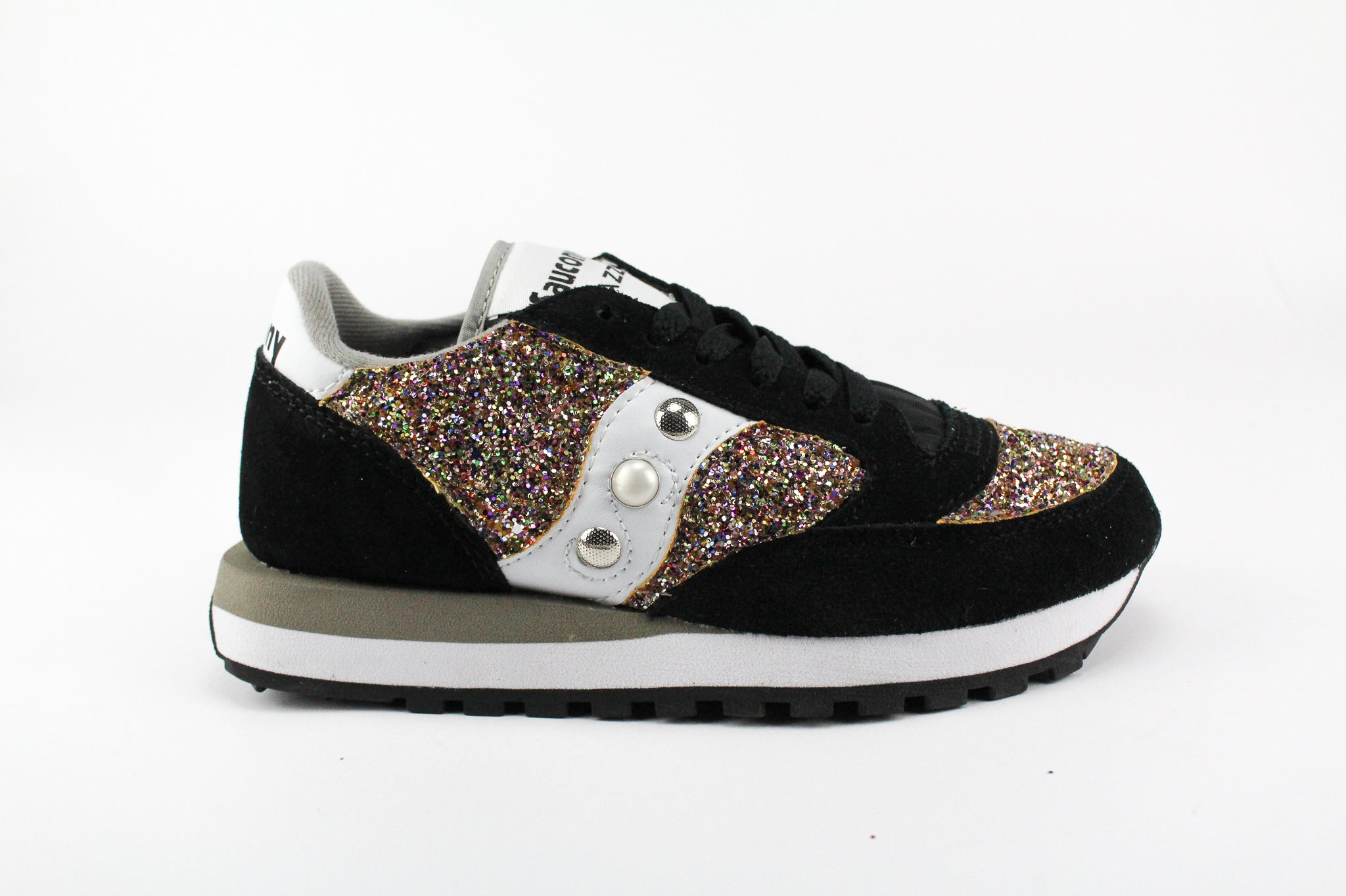 Saucony Jazz Black Multicolor Glitter & Borchie