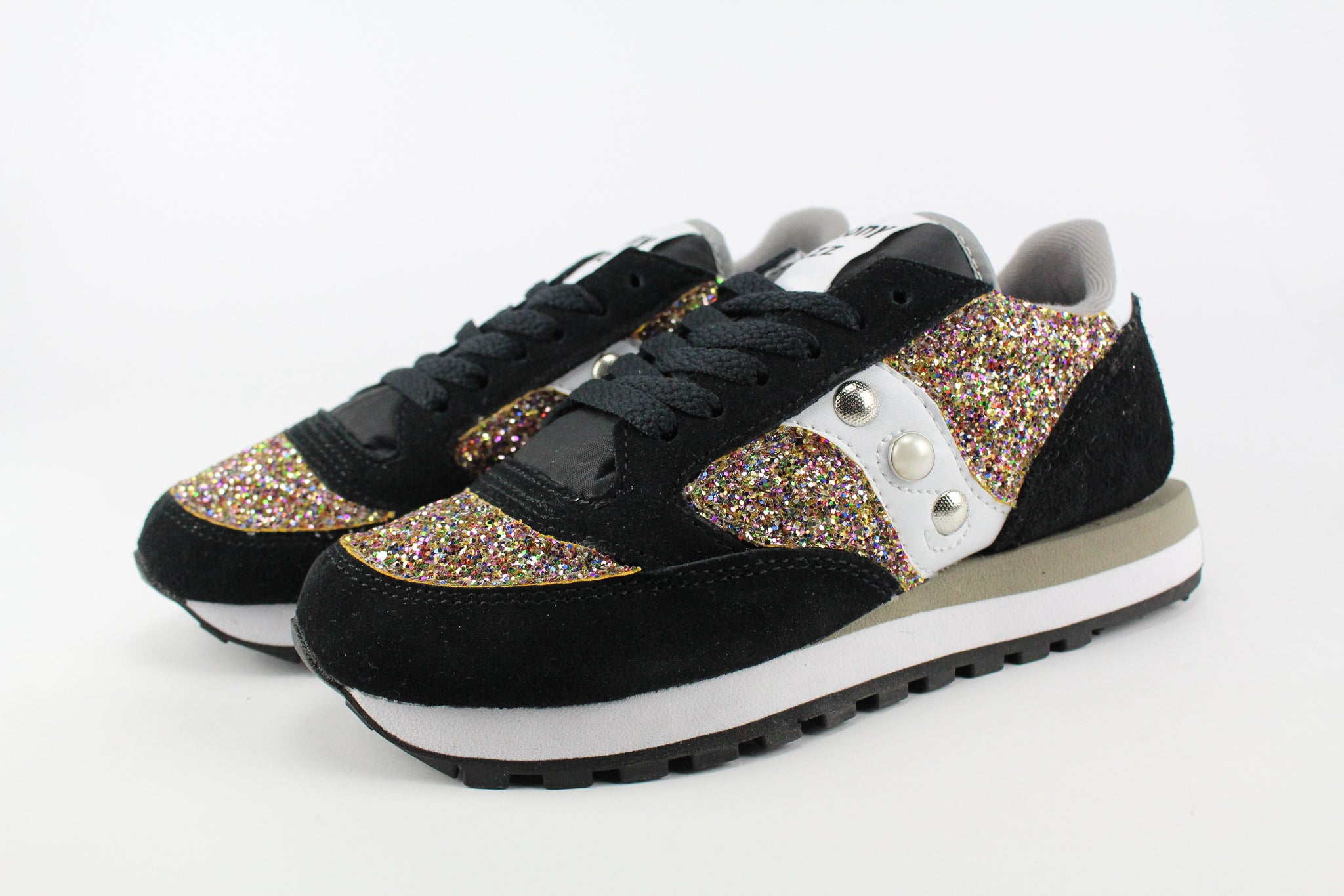 Saucony Jazz Black Multicolor Glitter & Borchie