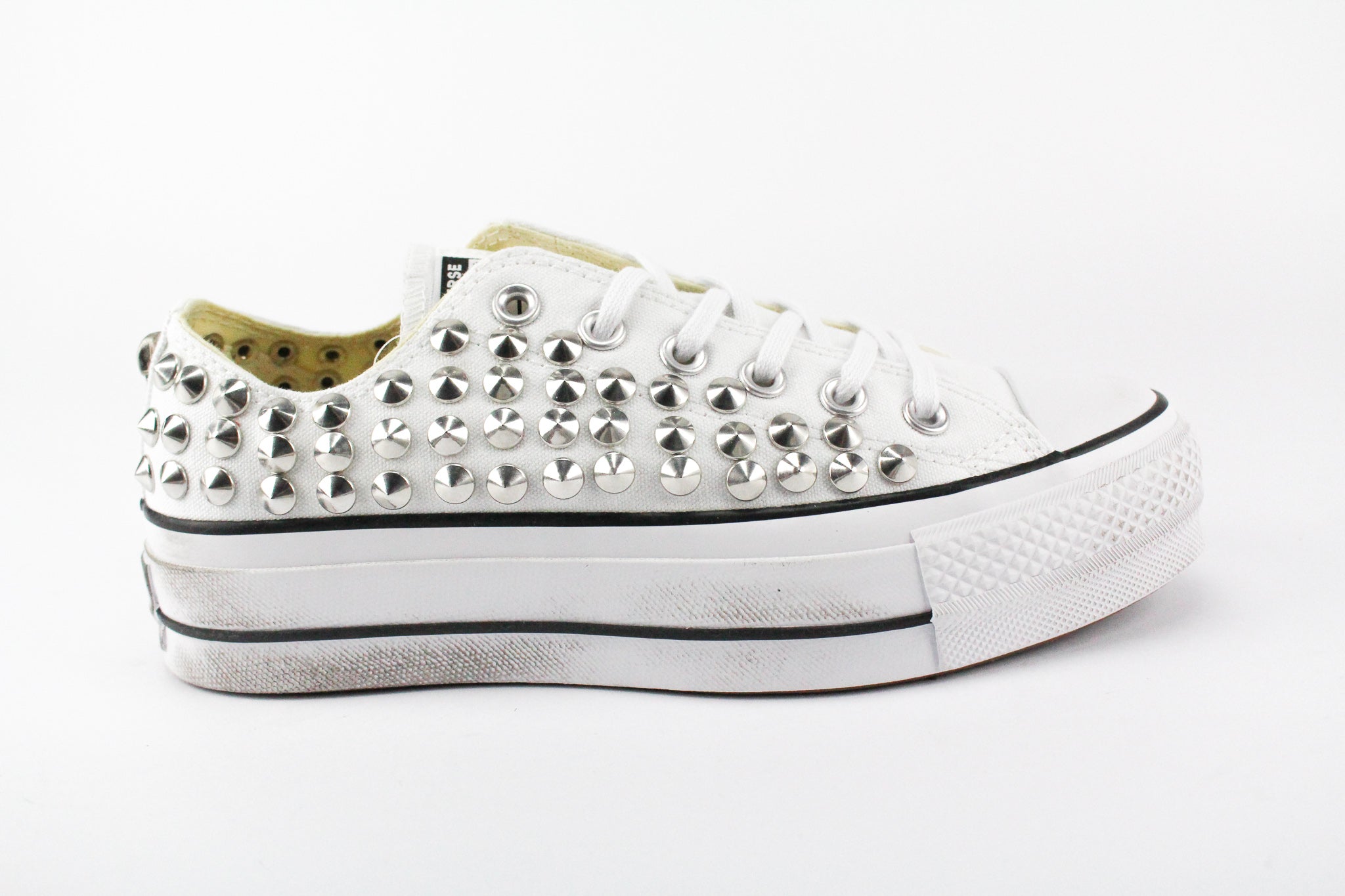 Converse All Star Platform White Total Borchie