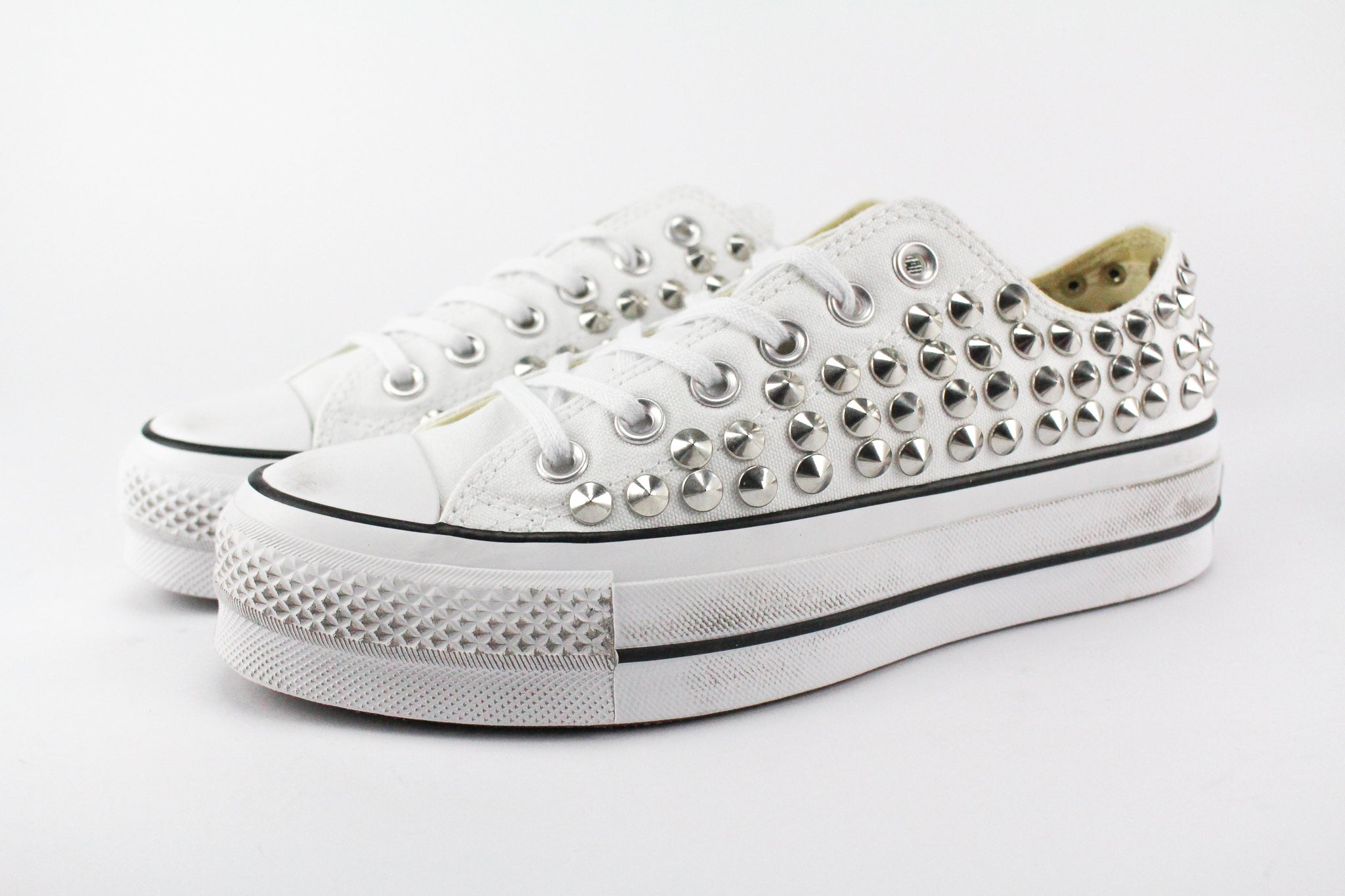 Converse All Star Platform White Total Borchie