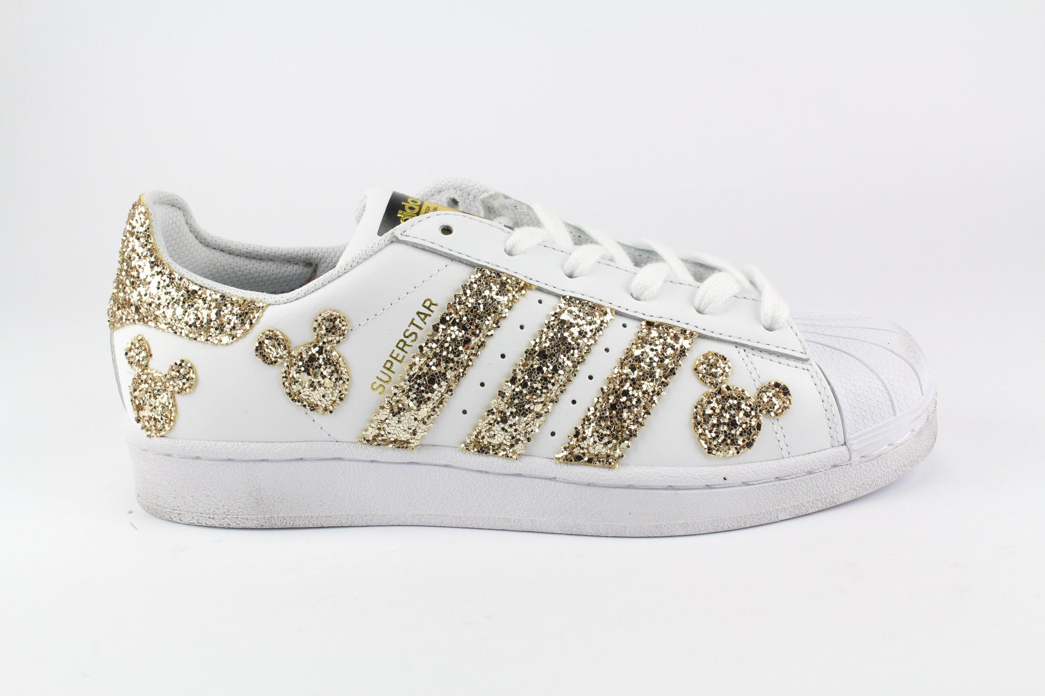 Adidas Superstar Personalizzate Topolini Gold Glitter