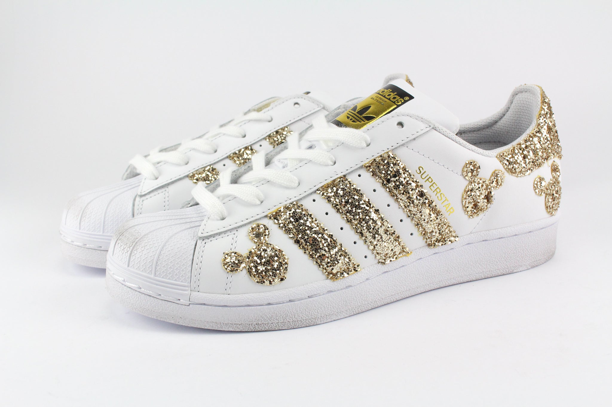 Adidas Superstar Personalizzate Topolini Gold Glitter