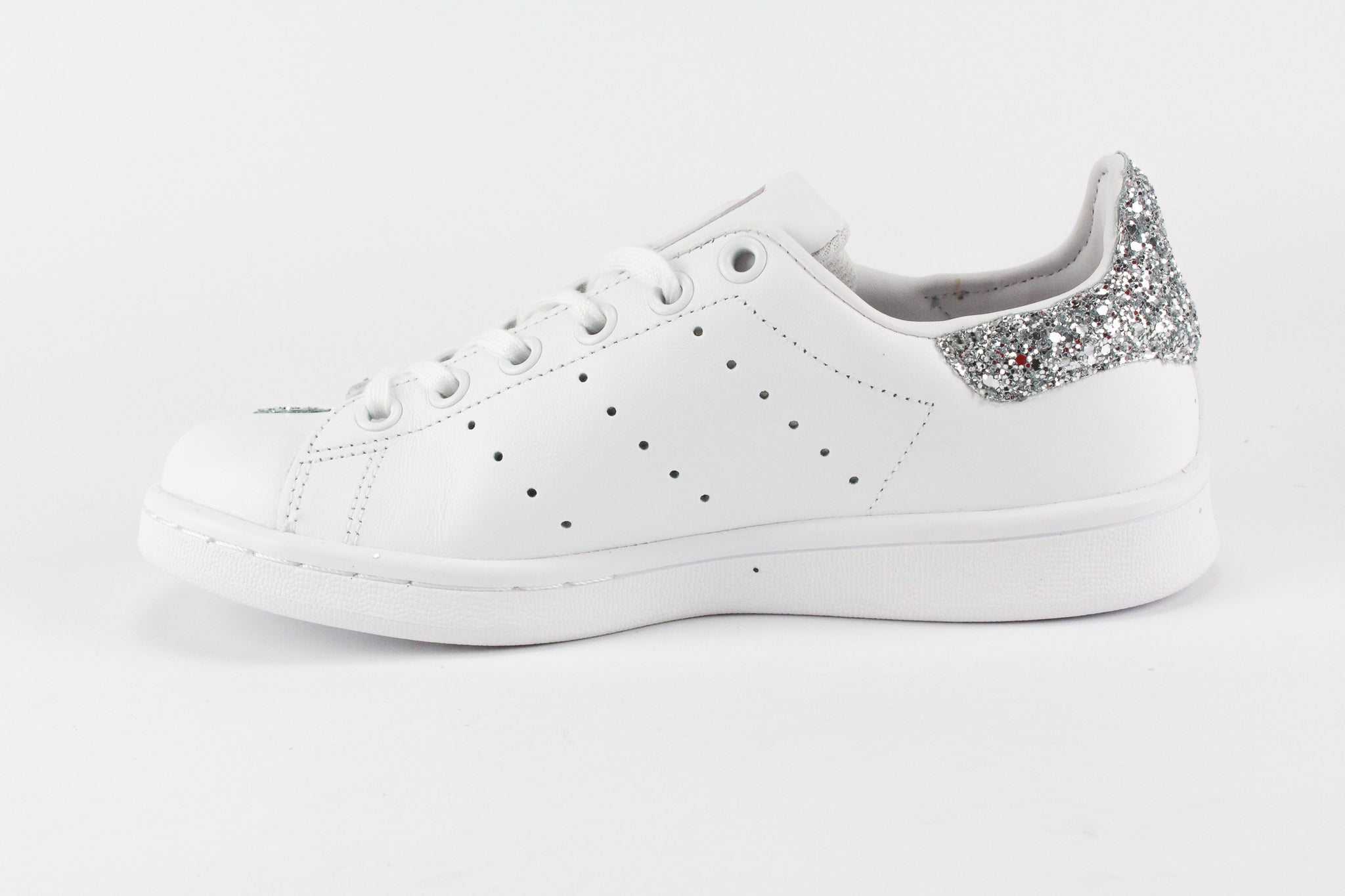 Adidas Stan Smith Personalizzate Cuori Silver Glitter