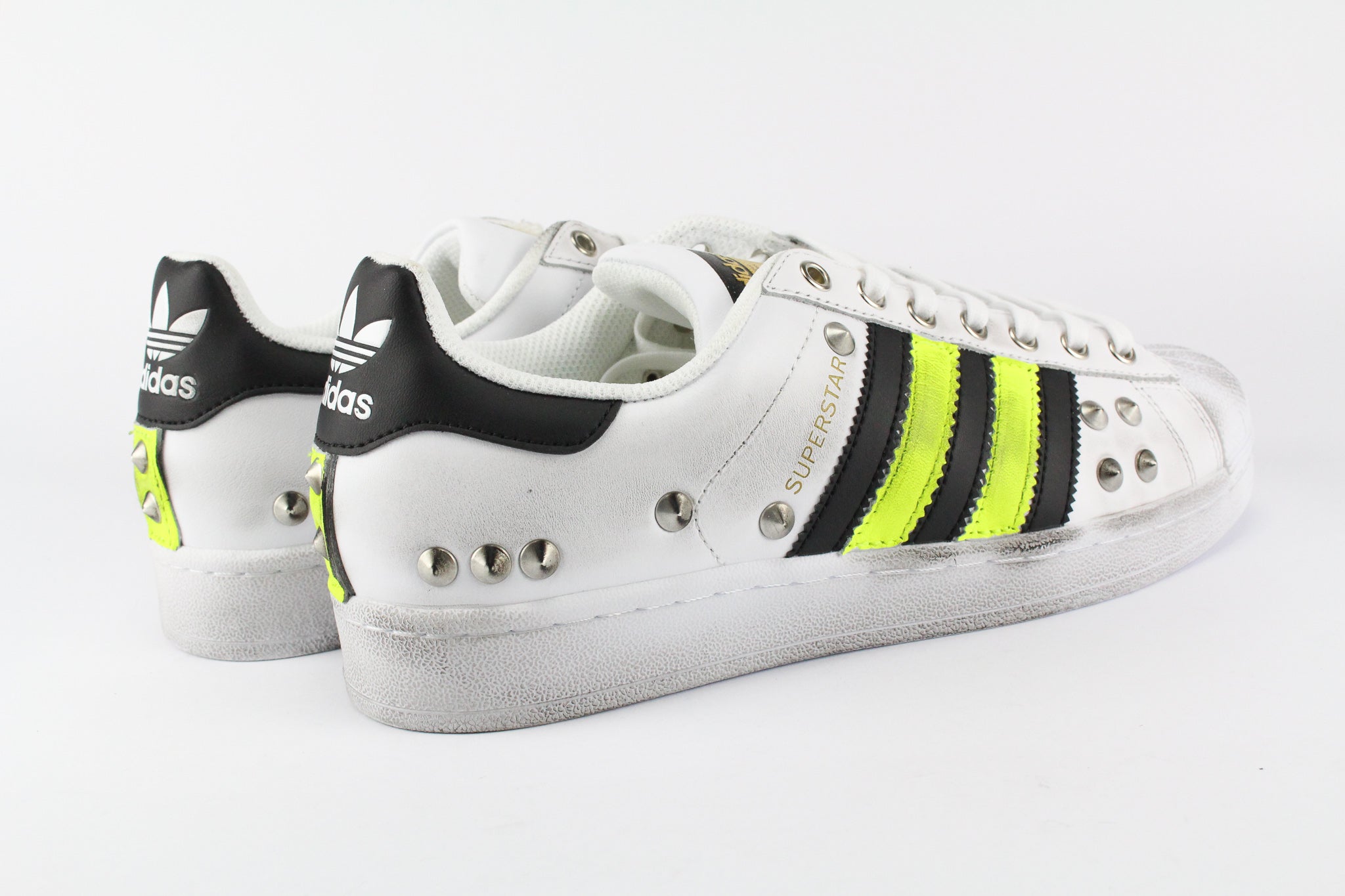 Adidas Superstar Personalizzate Fluo & Borchie