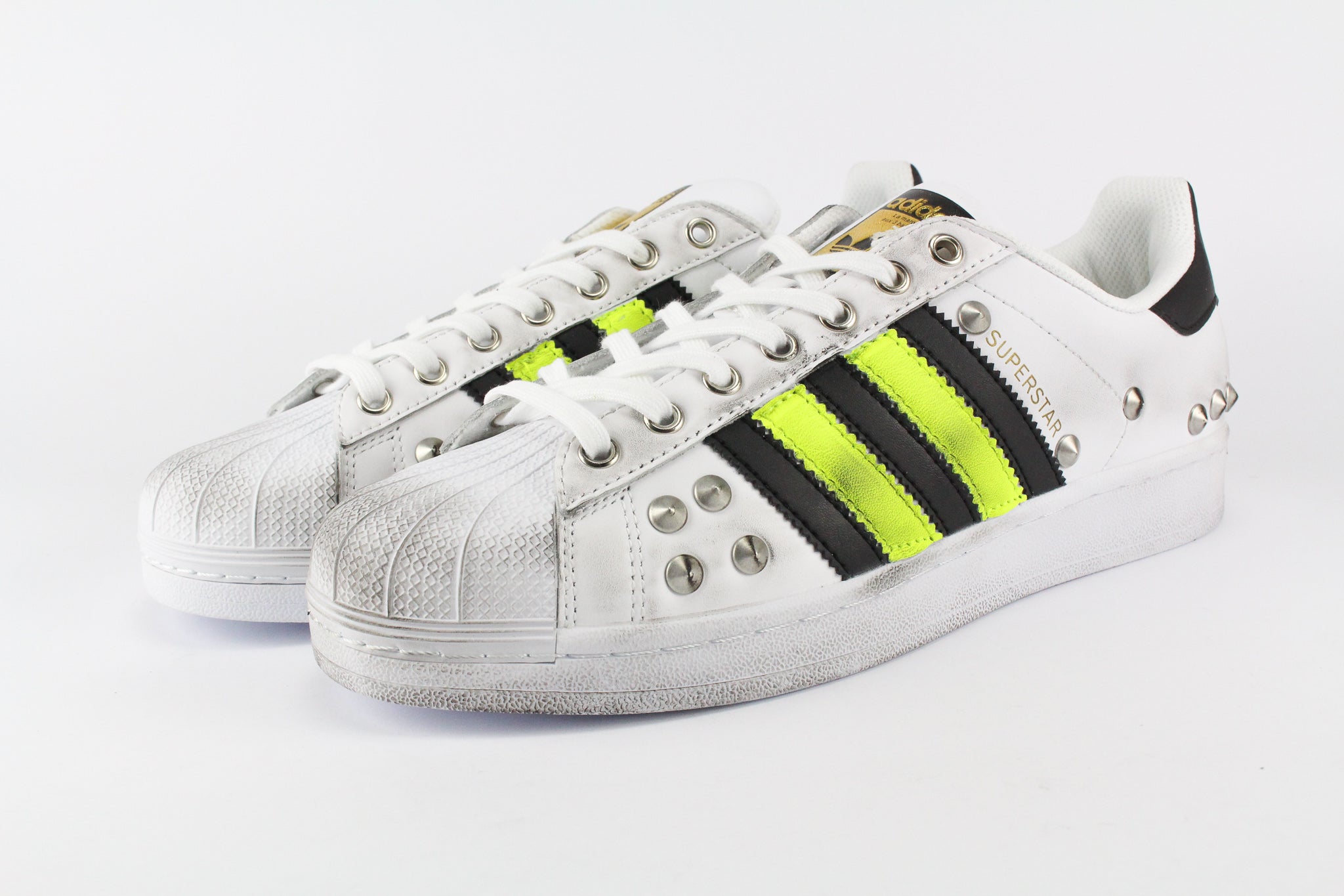 Adidas Superstar Personalizzate Fluo & Borchie