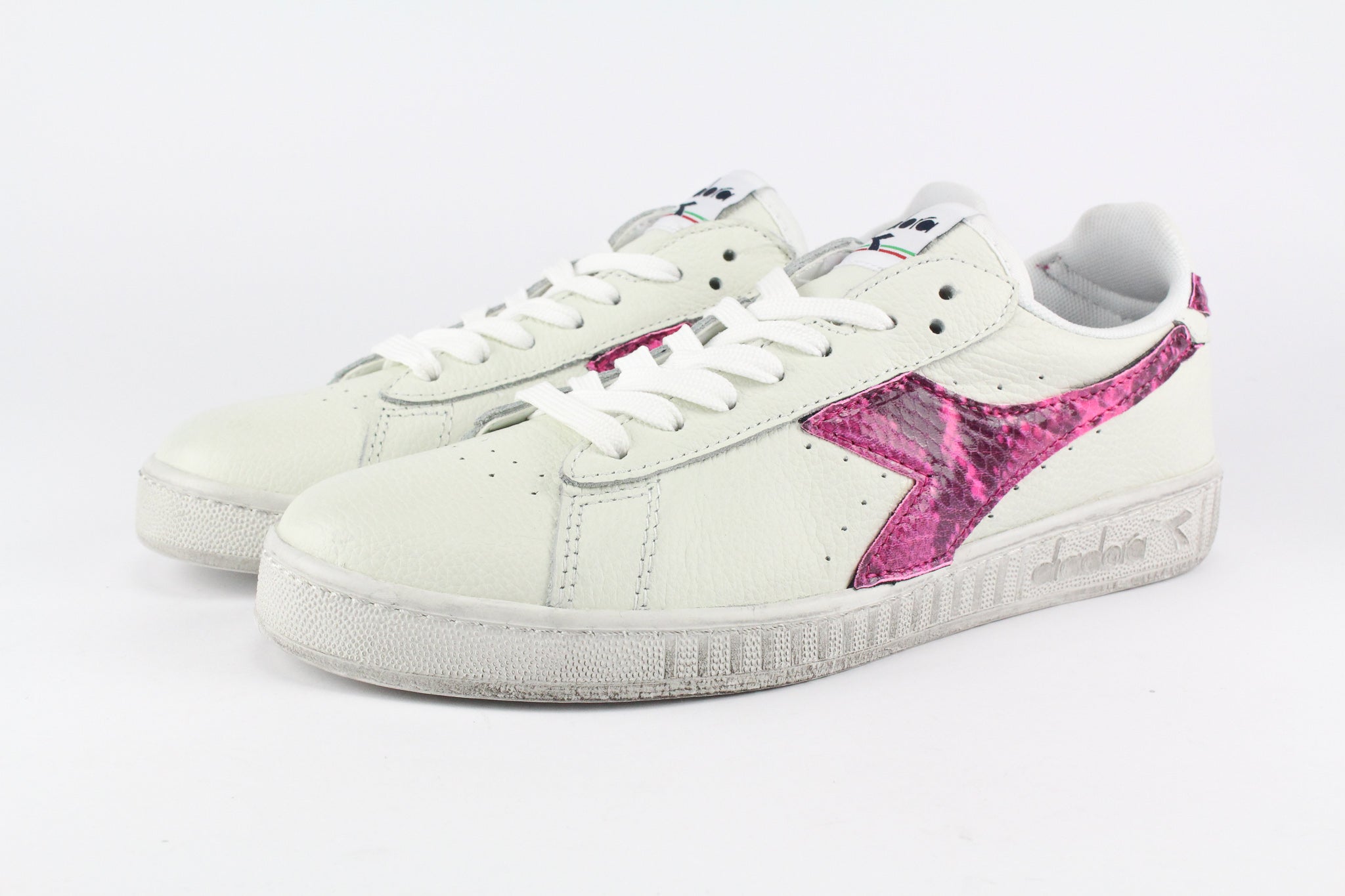 Diadora Game L Low Waxed Pitone Pink Fluo