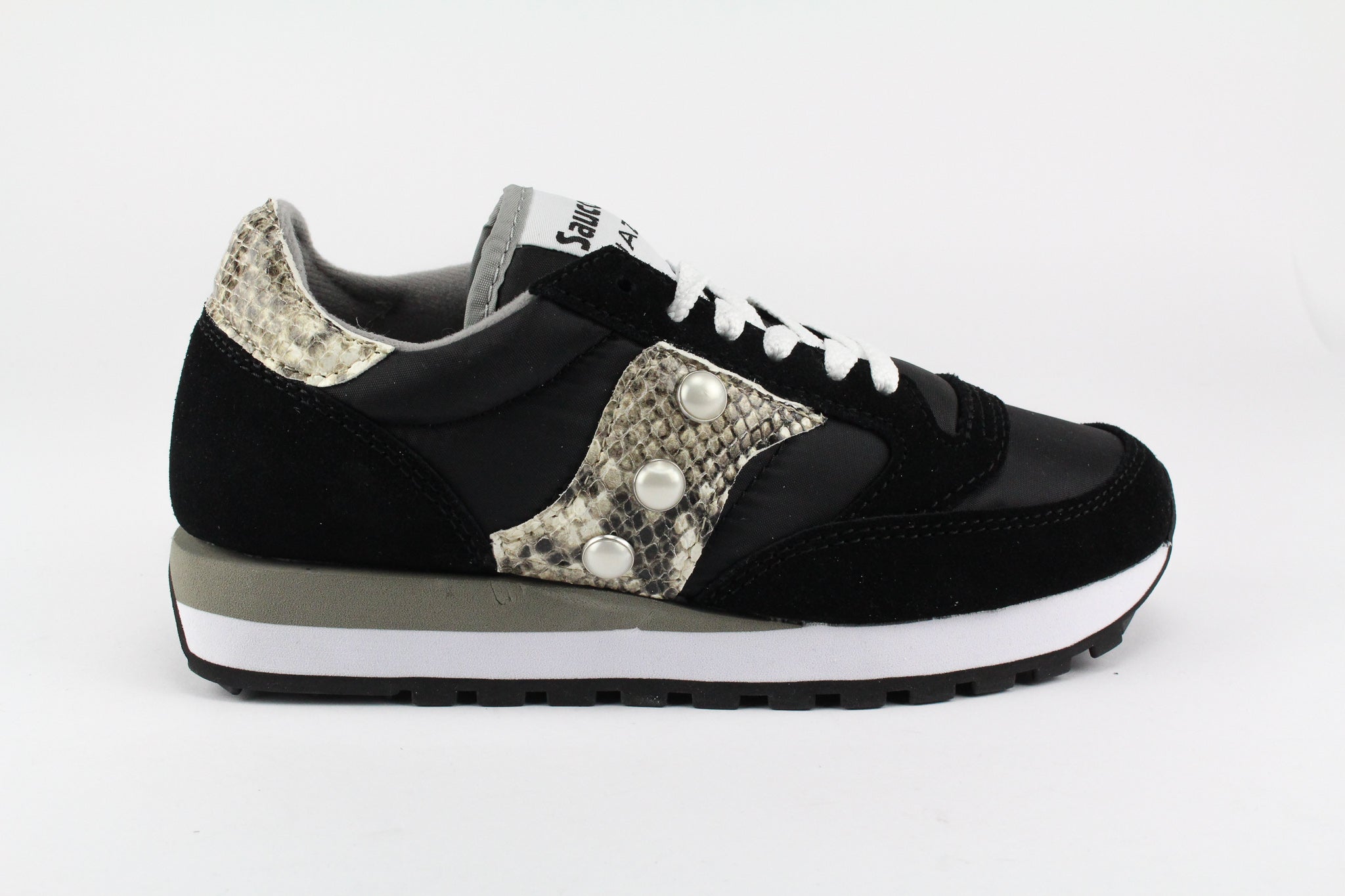 Saucony Jazz Black Personalizzate Pitone & Perle