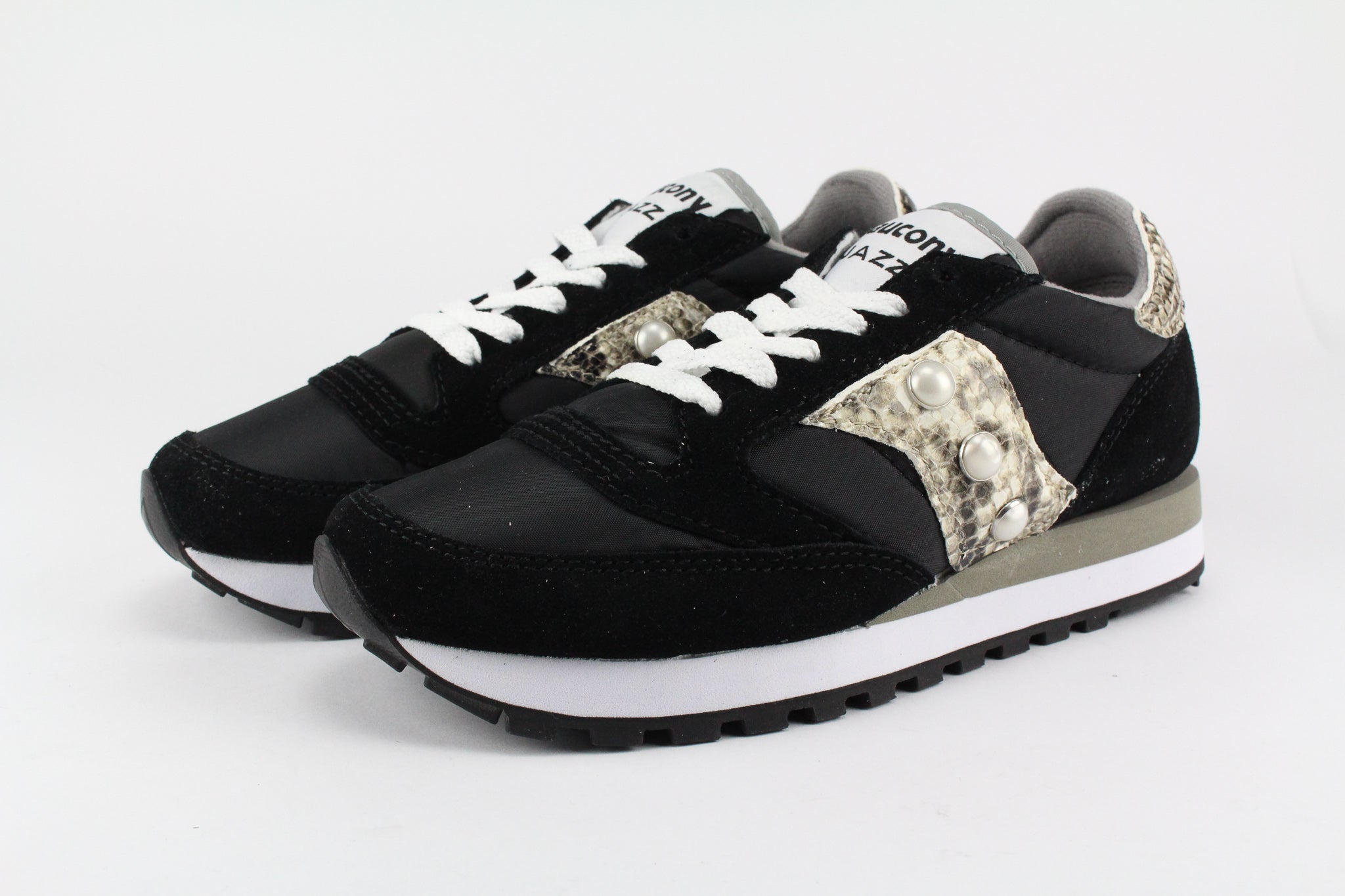 Saucony Jazz Black Personalizzate Pitone & Perle