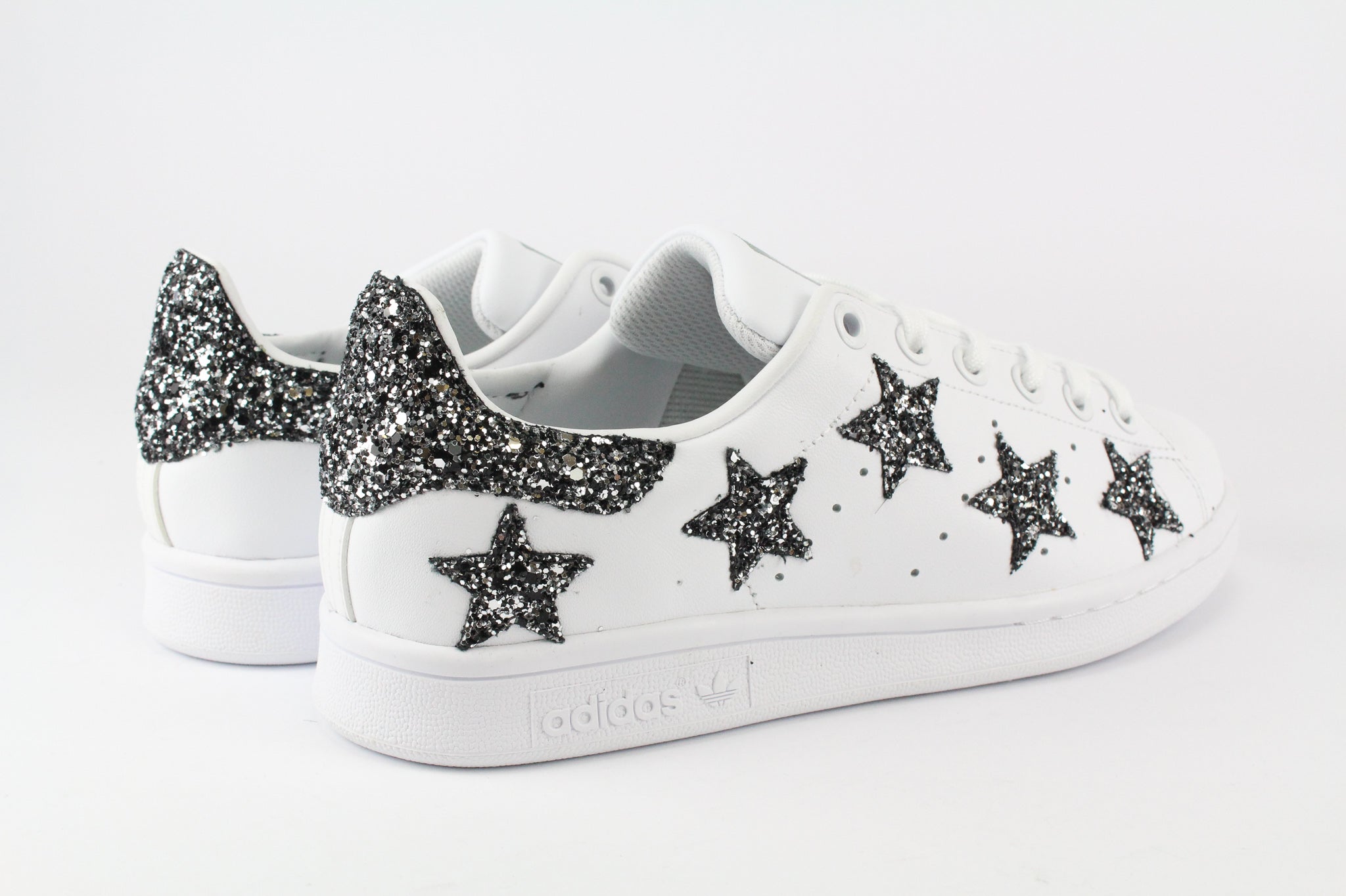 Adidas Stan Smith Personalizzate Stelle Black Silver