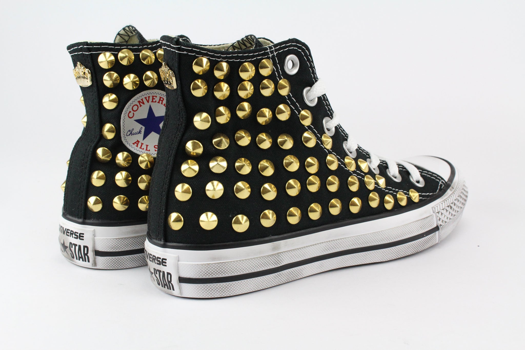 Converse All star Black Total Borchie Gold