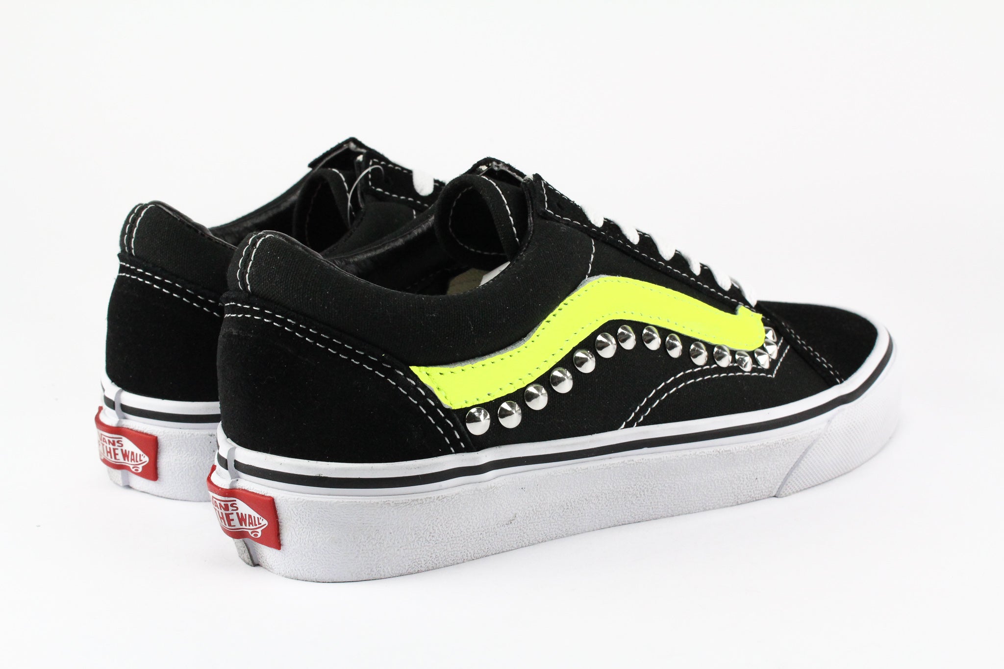 Vans Old Skool Personalizzate Yellow Fluo & Borchie