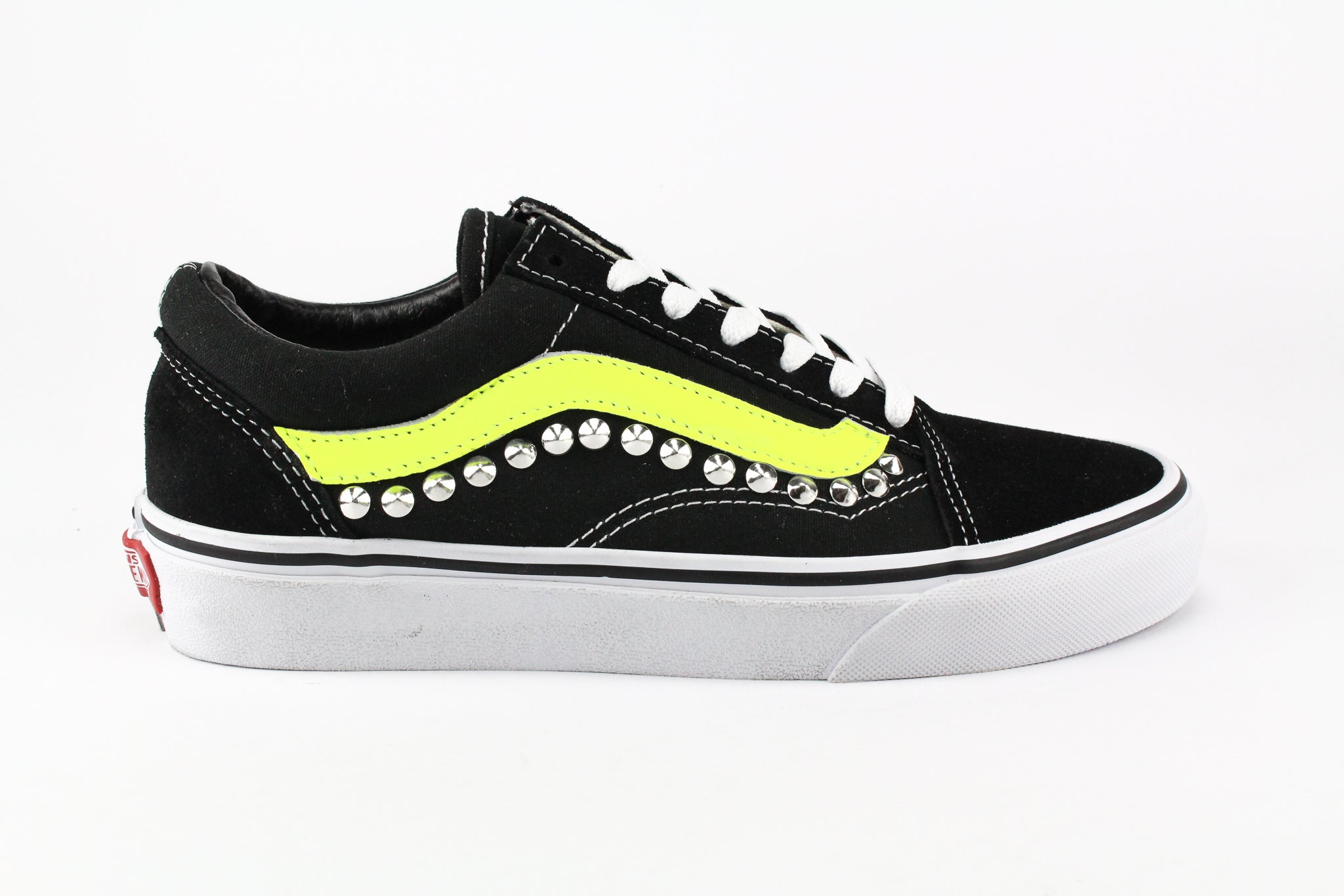 Vans Old Skool Personalizzate Yellow Fluo & Borchie