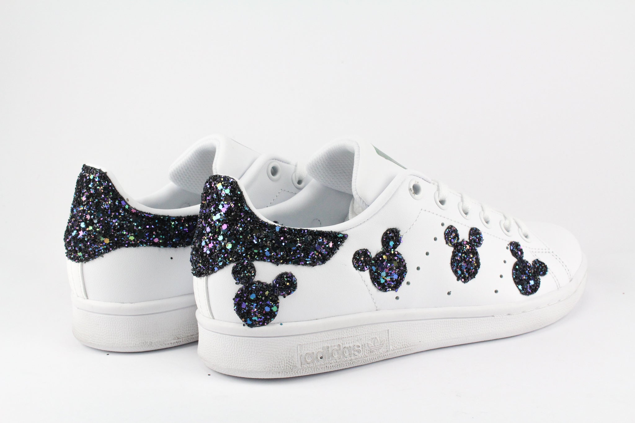Adidas Stan Smith Personalizzate Topolini Black Iris Glitter