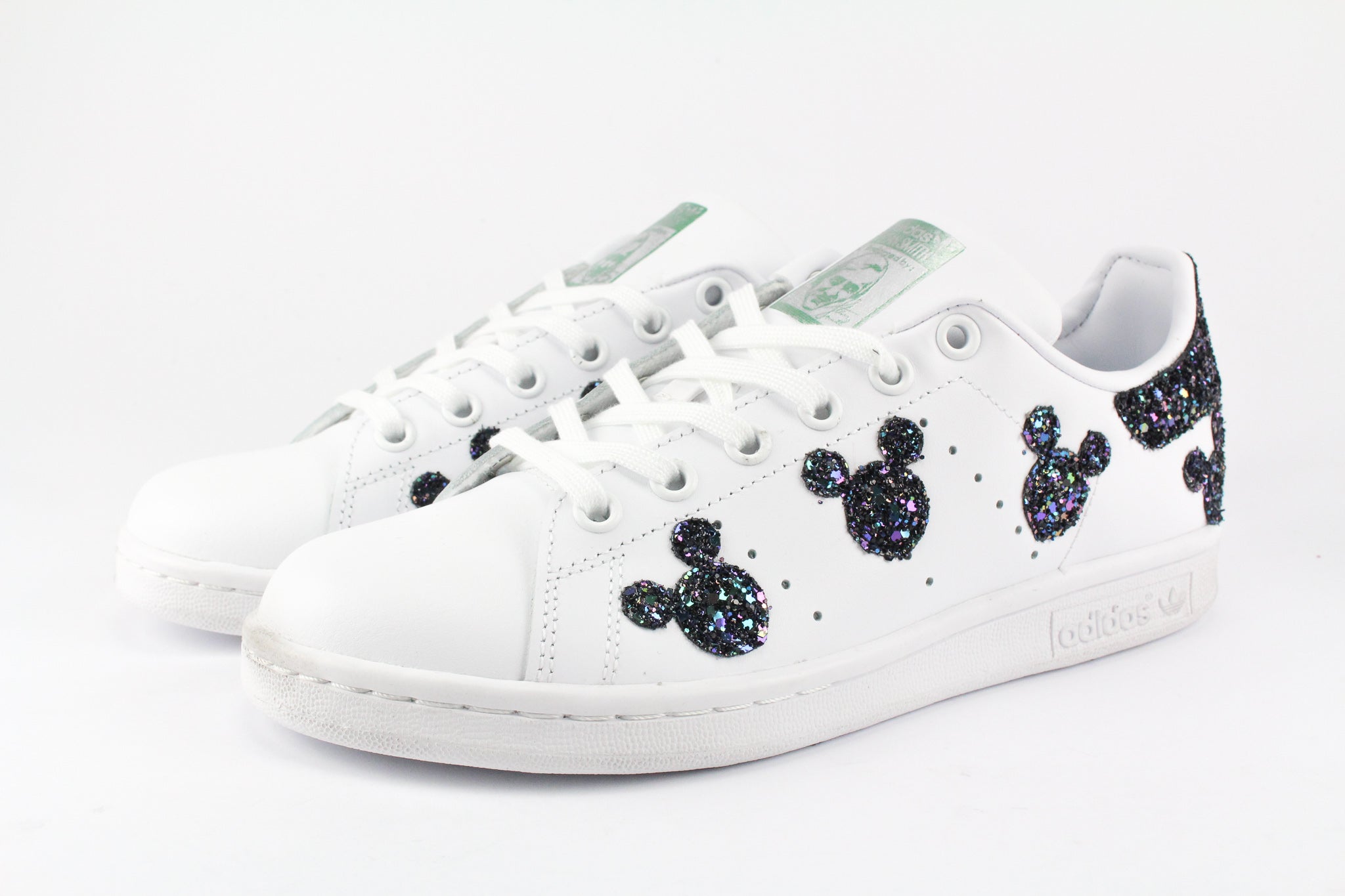 Adidas Stan Smith Personalizzate Topolini Black Iris Glitter