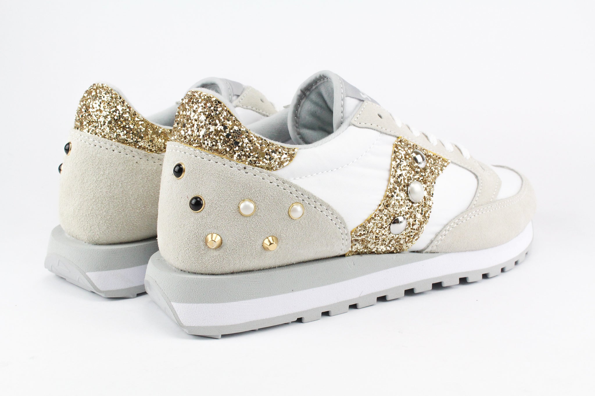 Saucony Jazz White Gold Glitter & Perle