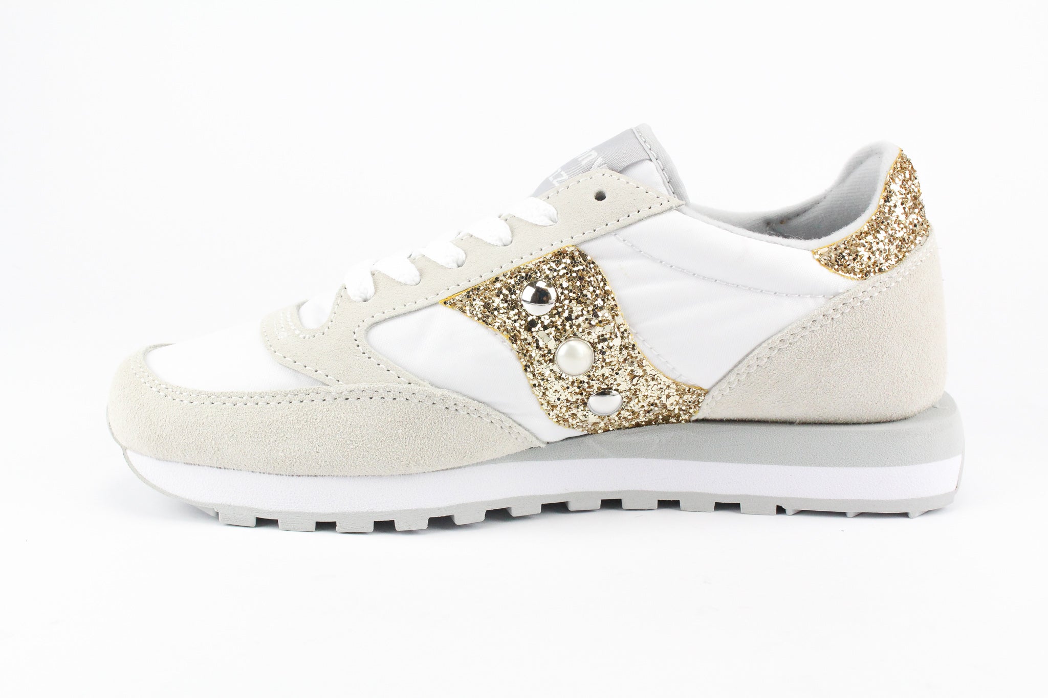 Saucony Jazz White Gold Glitter & Perle