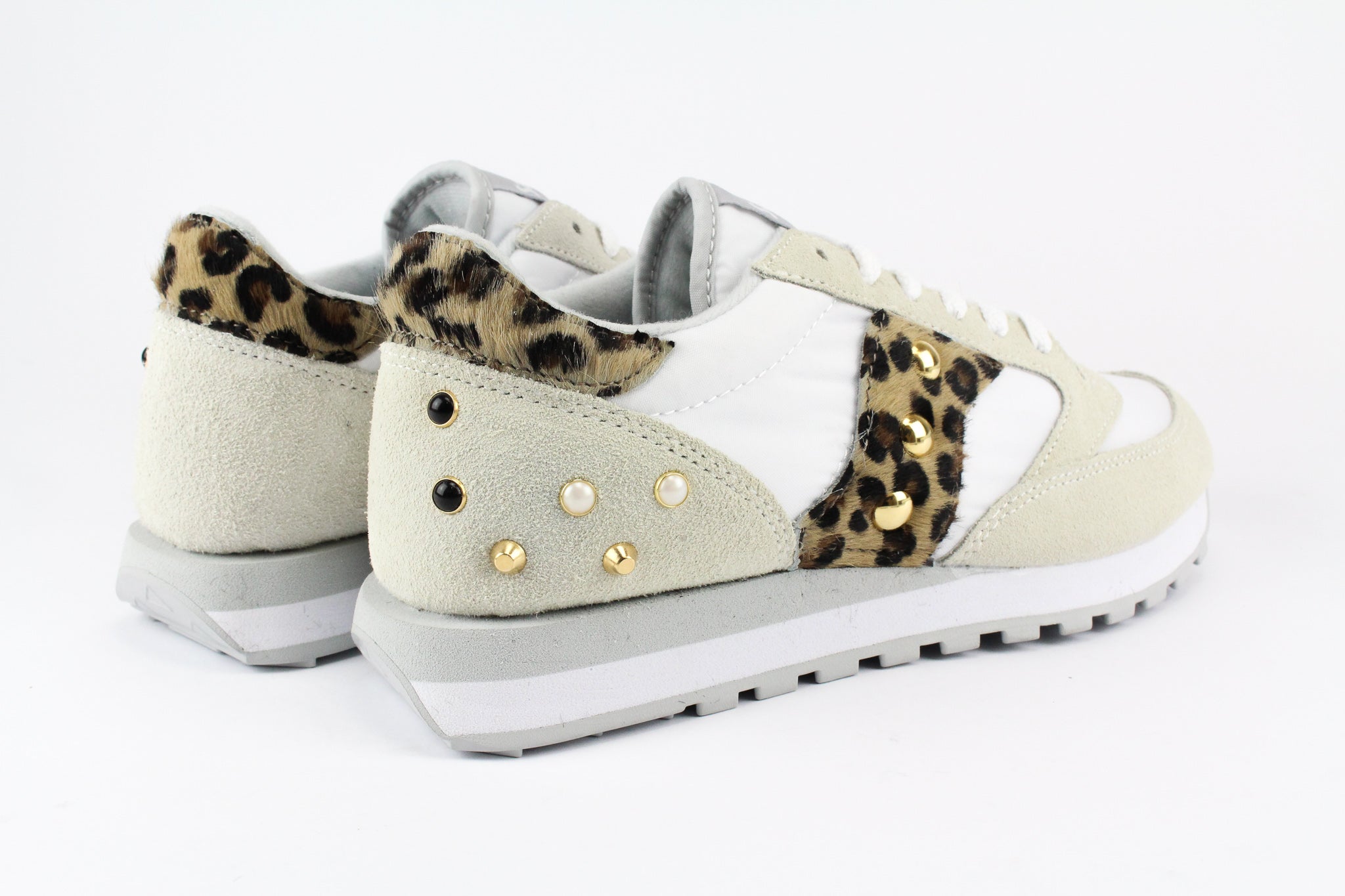 Saucony Jazz White Cavallino Maculato & Borchie