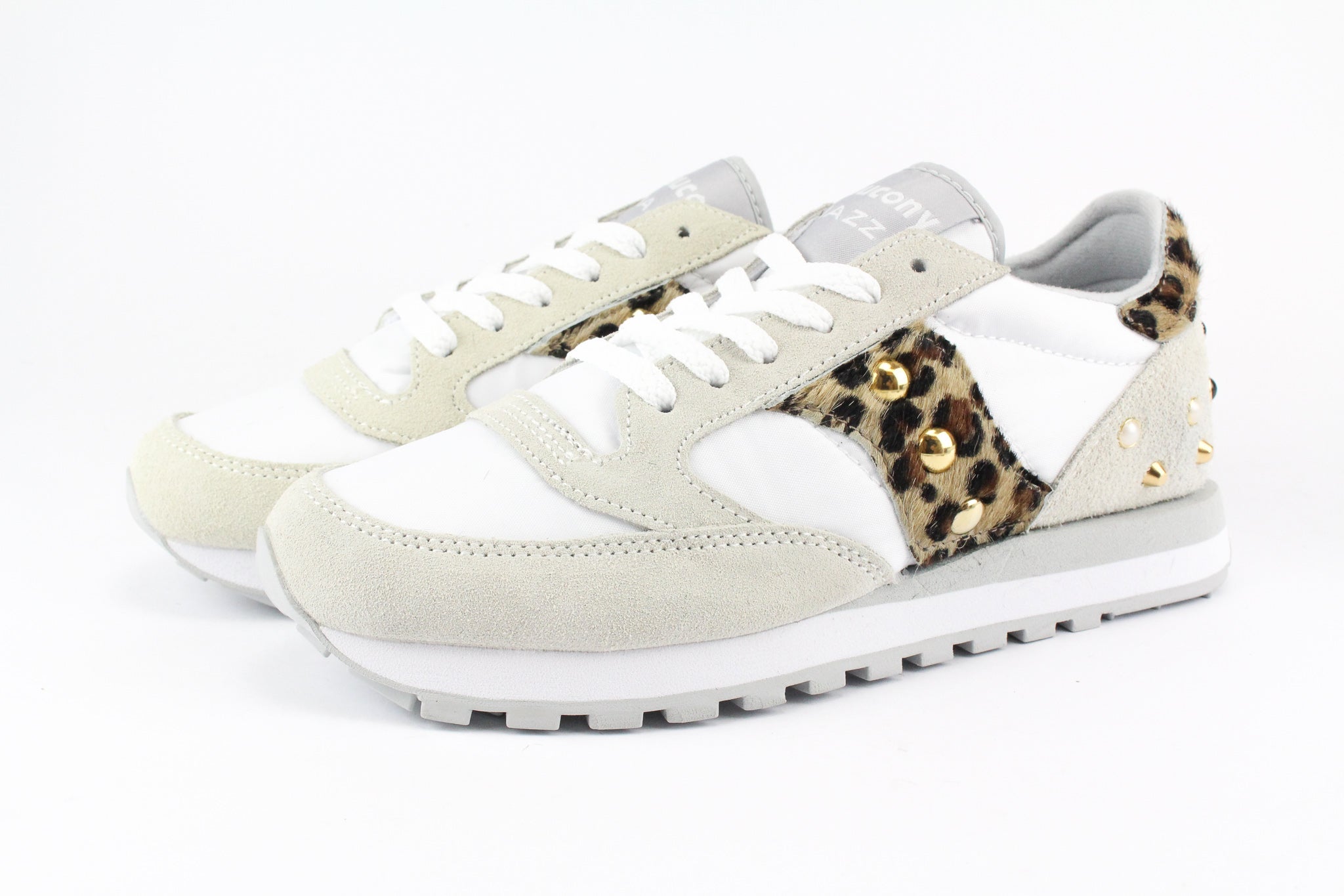 Saucony Jazz White Cavallino Maculato & Borchie