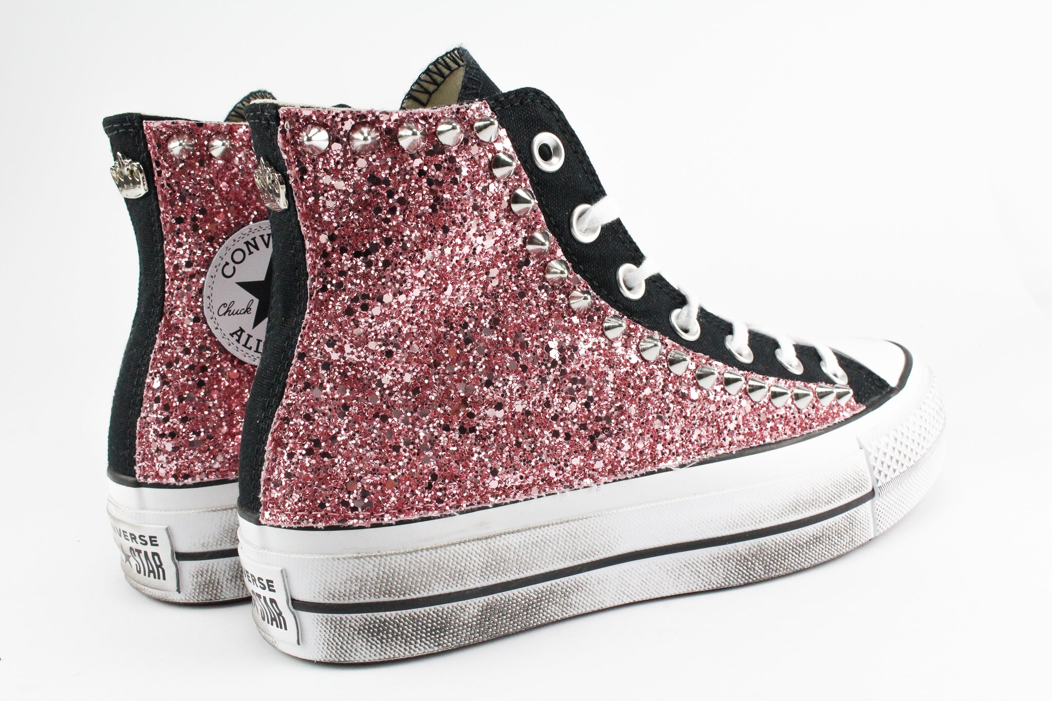 Converse All Star Platform Glitter Rosa & Borchie