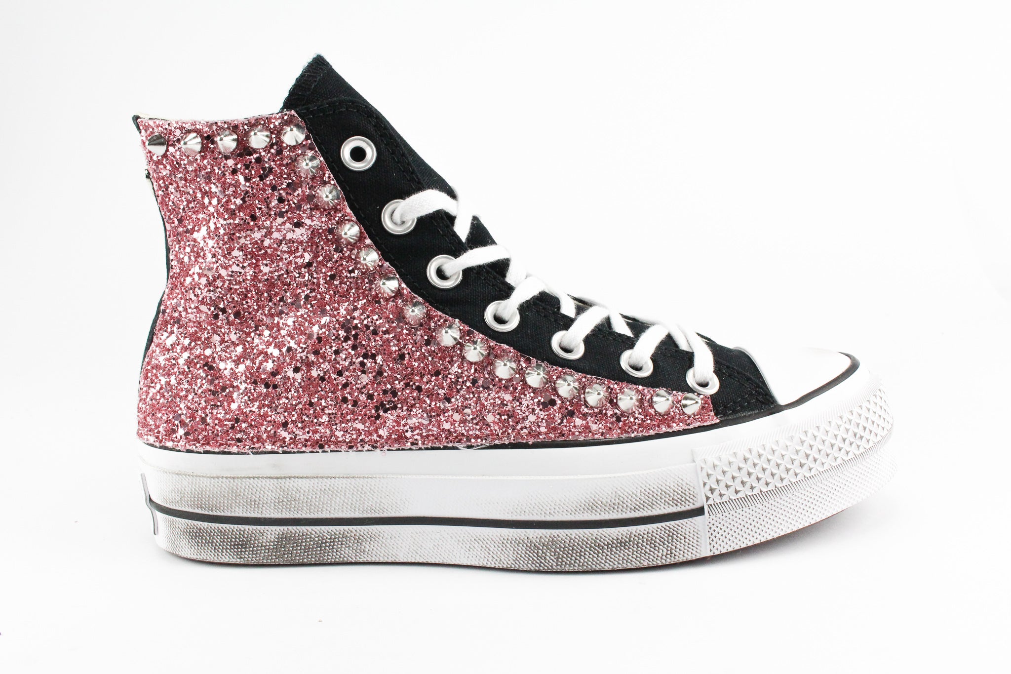 Converse All Star Platform Glitter Rosa & Borchie