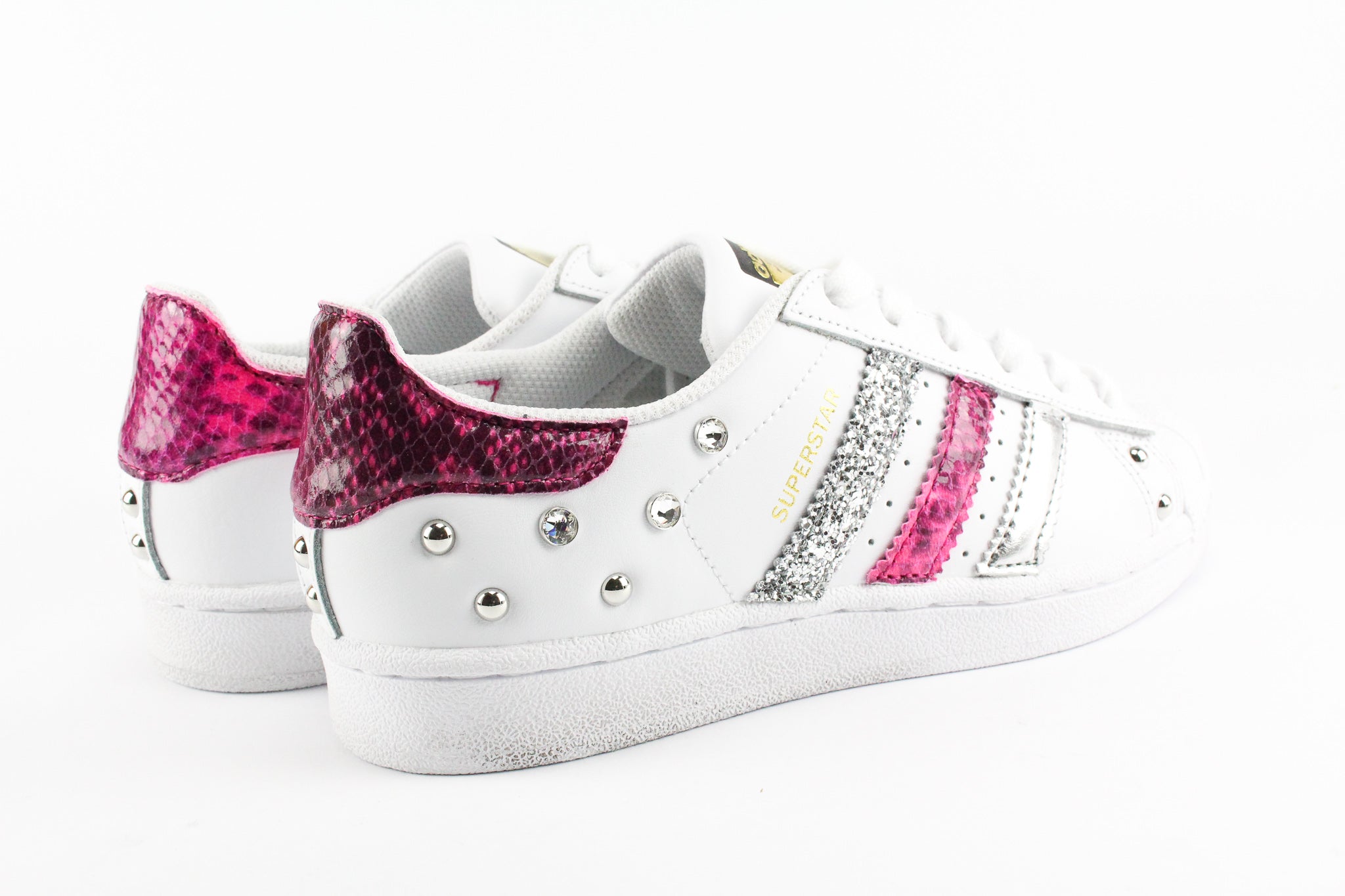 Adidas Superstar Personalizzate Pitonate Glitter & Borchie