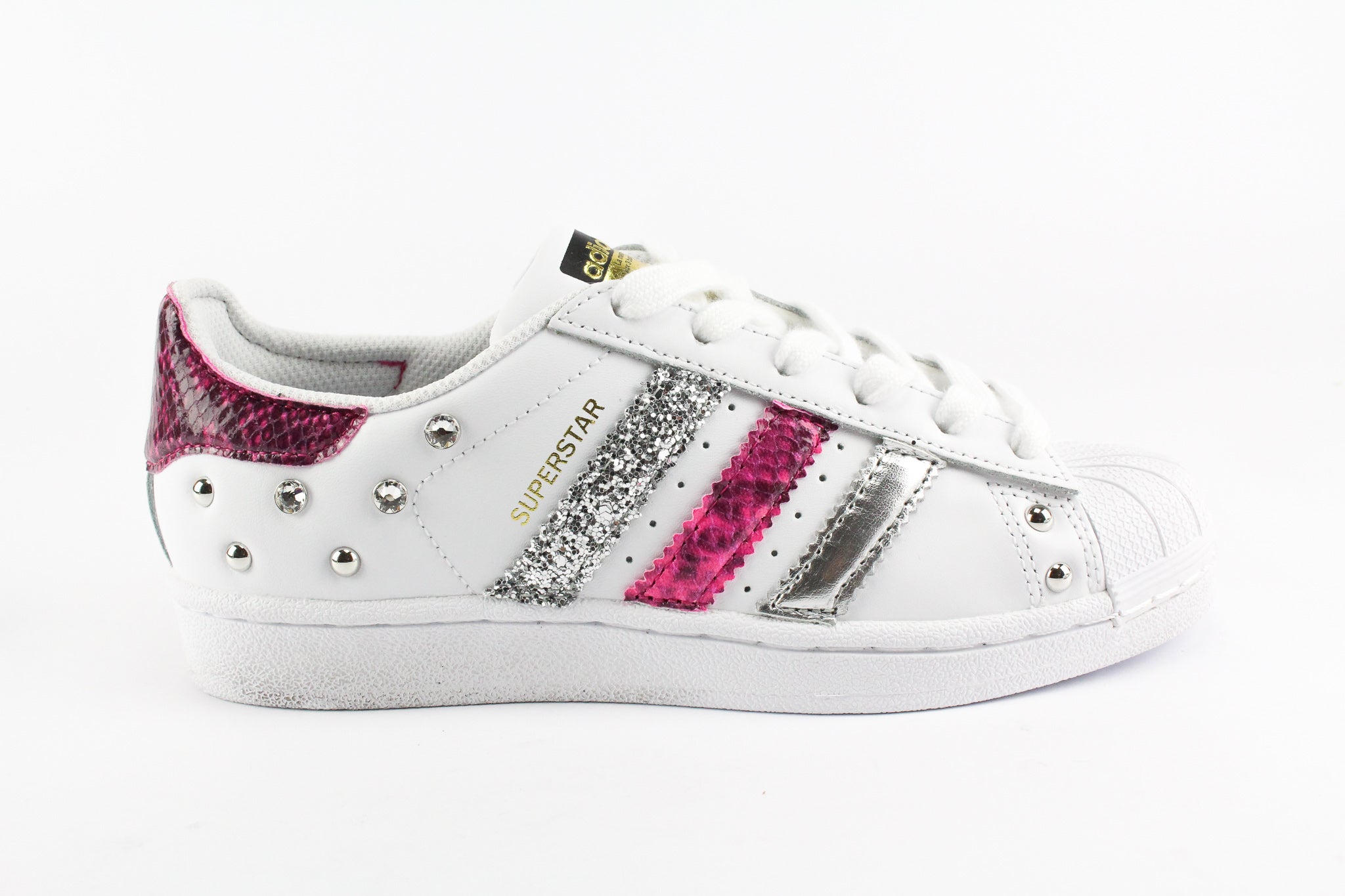 Adidas Superstar Personalizzate Pitonate Glitter & Borchie