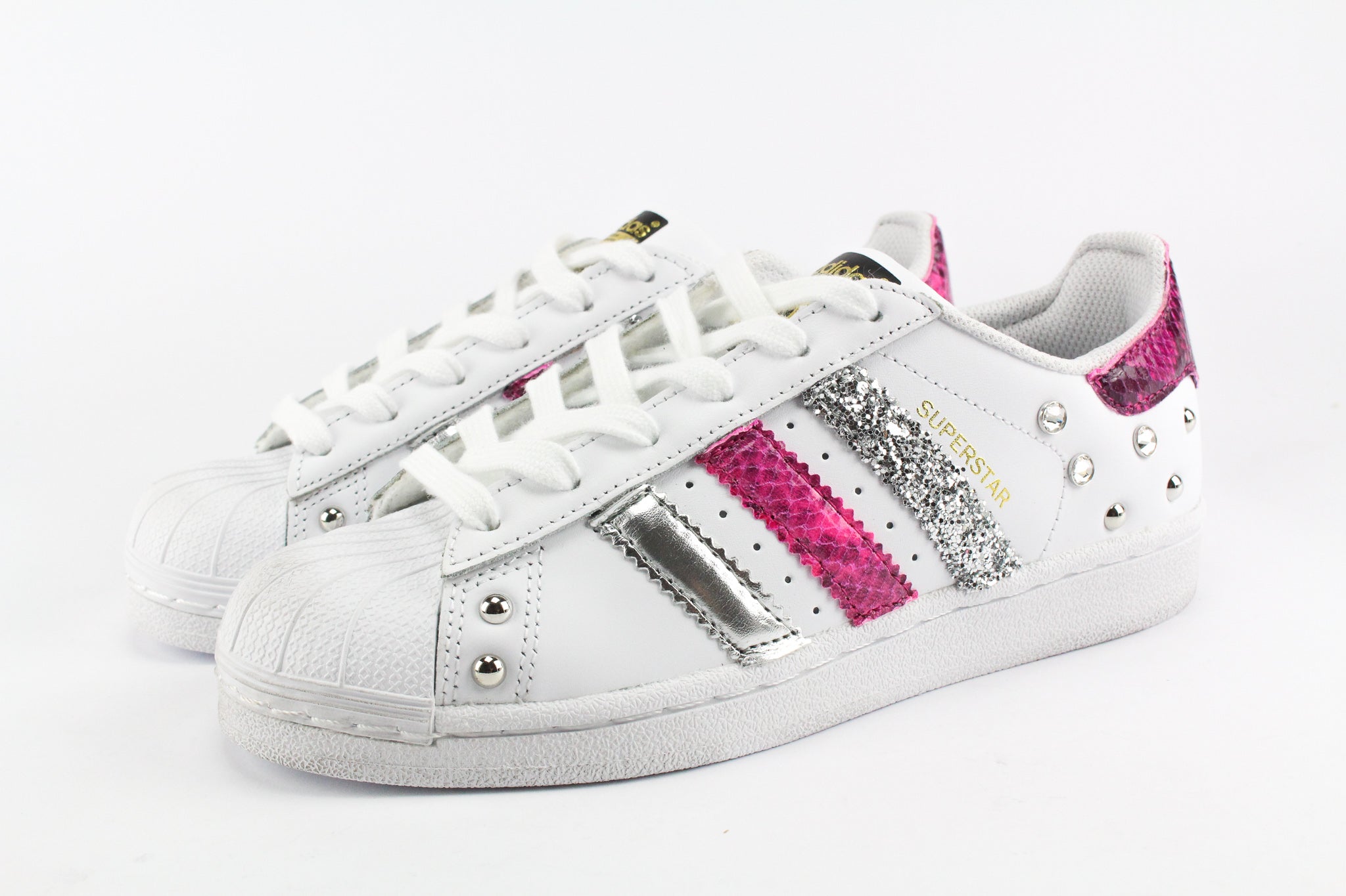 Adidas Superstar Personalizzate Pitonate Glitter & Borchie