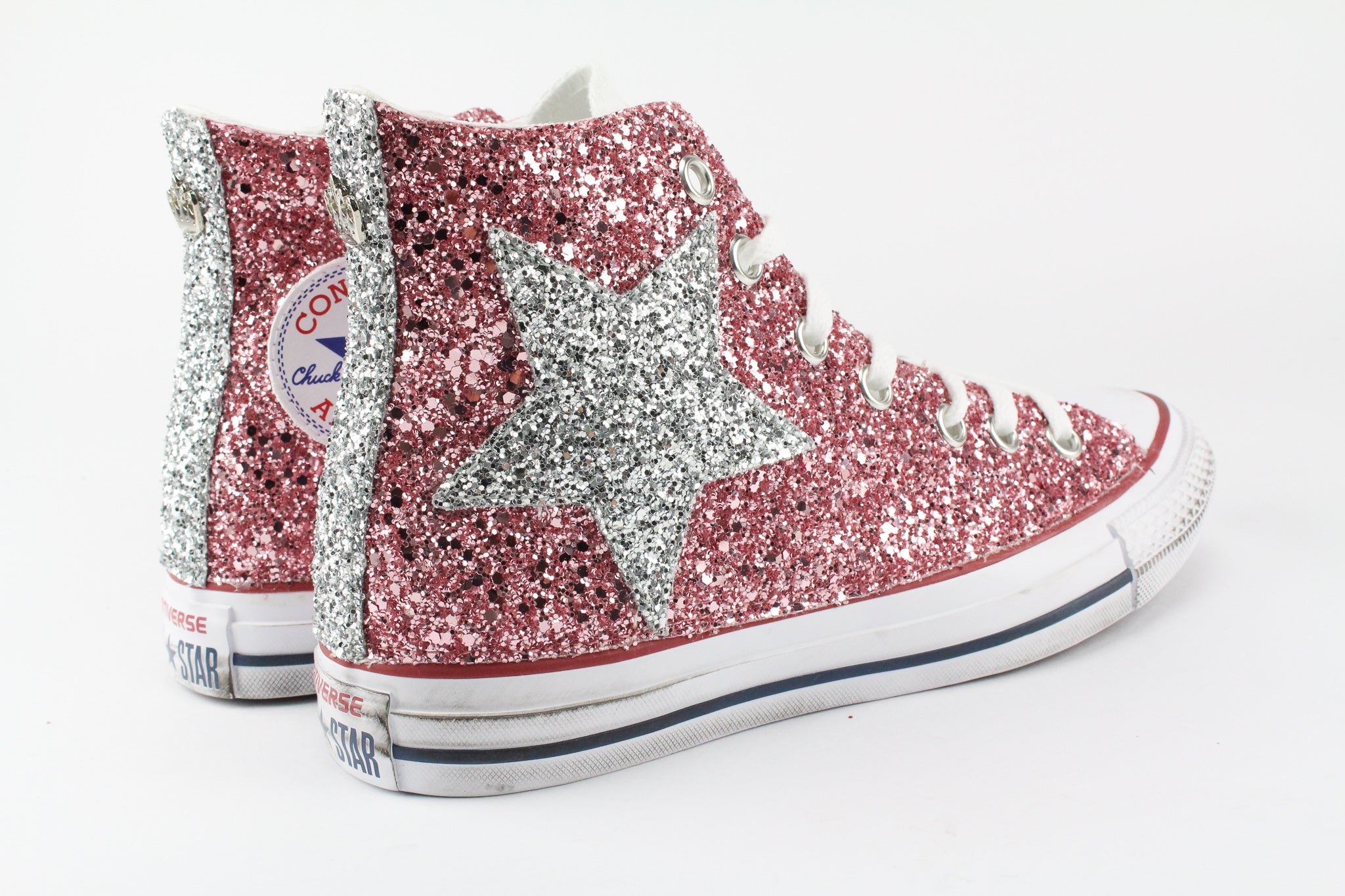 Converse All Star White Stella Glitter