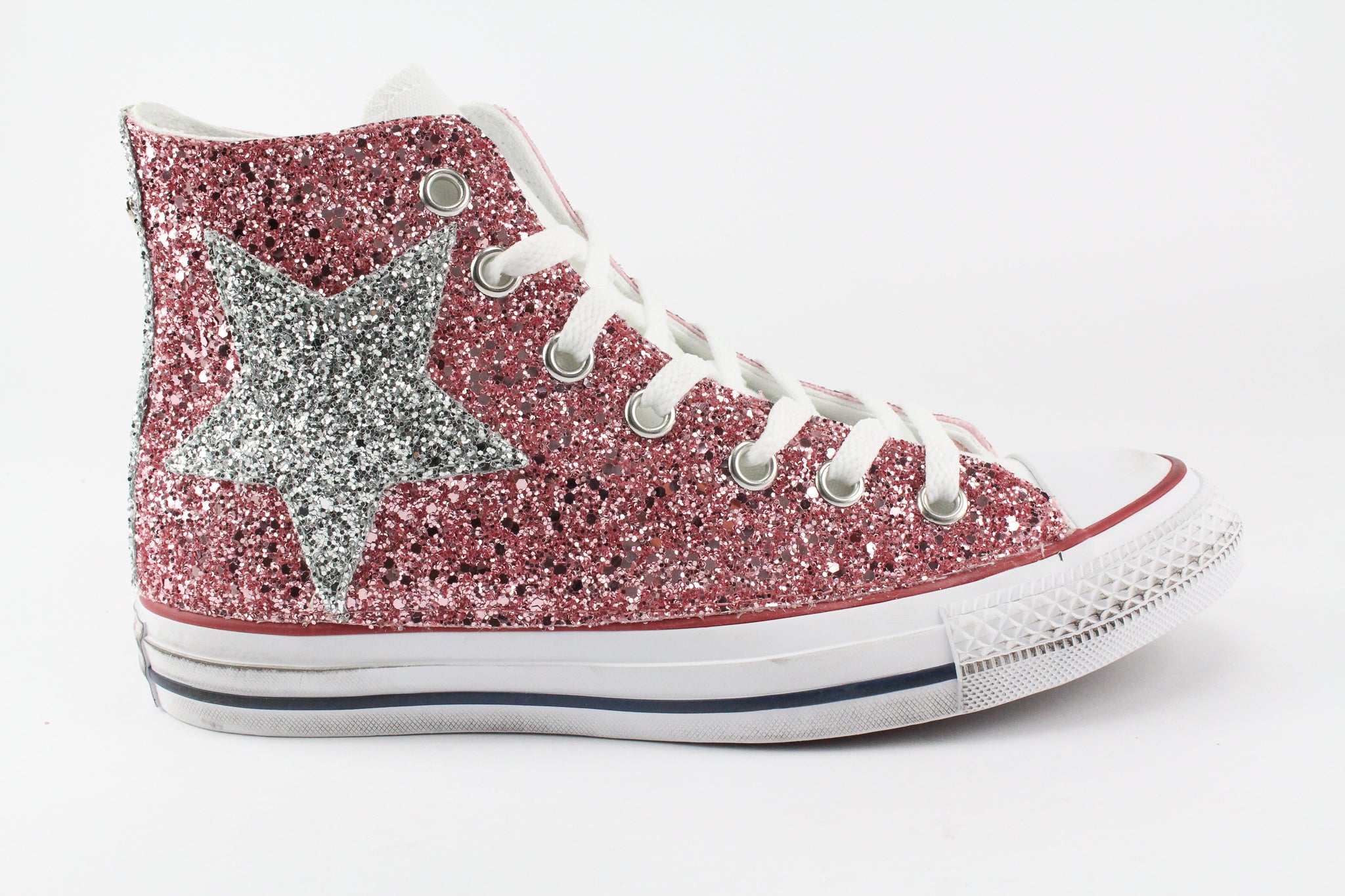 Converse All Star White Stella Glitter