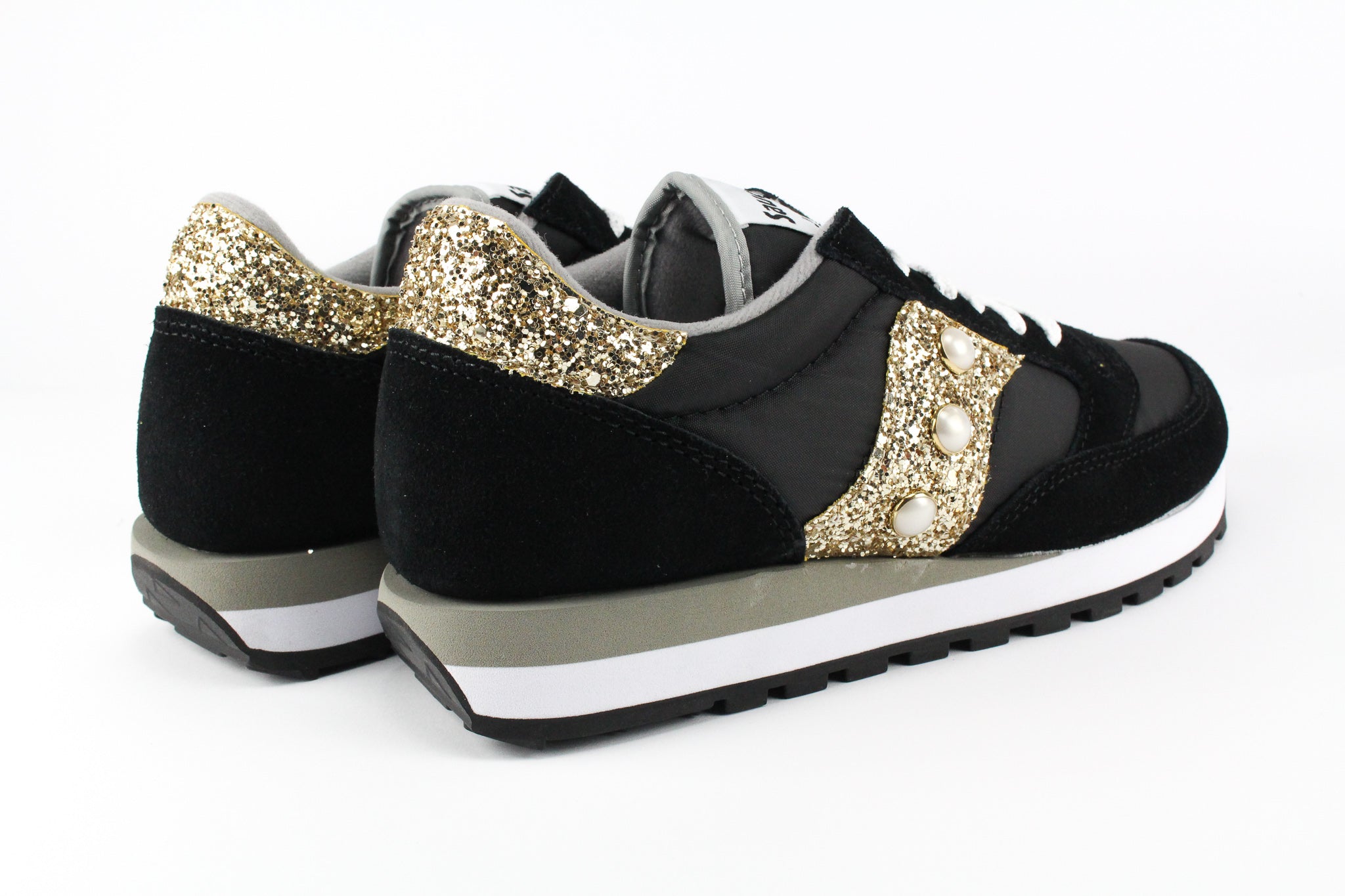 Saucony Jazz Personalizzate Black & Gold Glitter