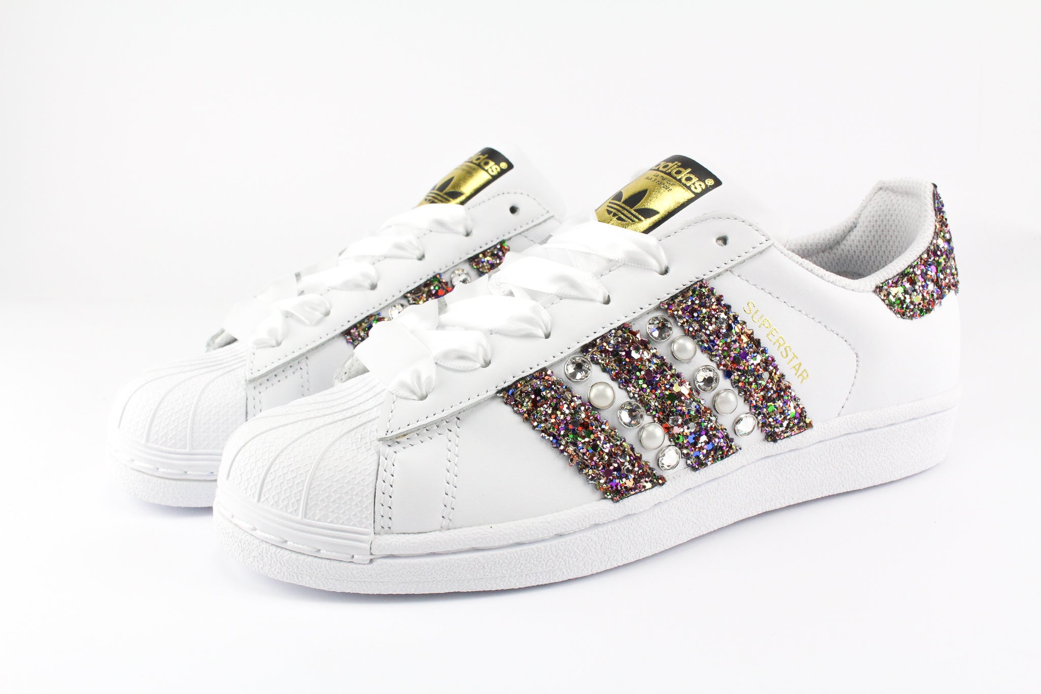 Adidas Superstar Personalizzate Muticolor Glitter & Strass