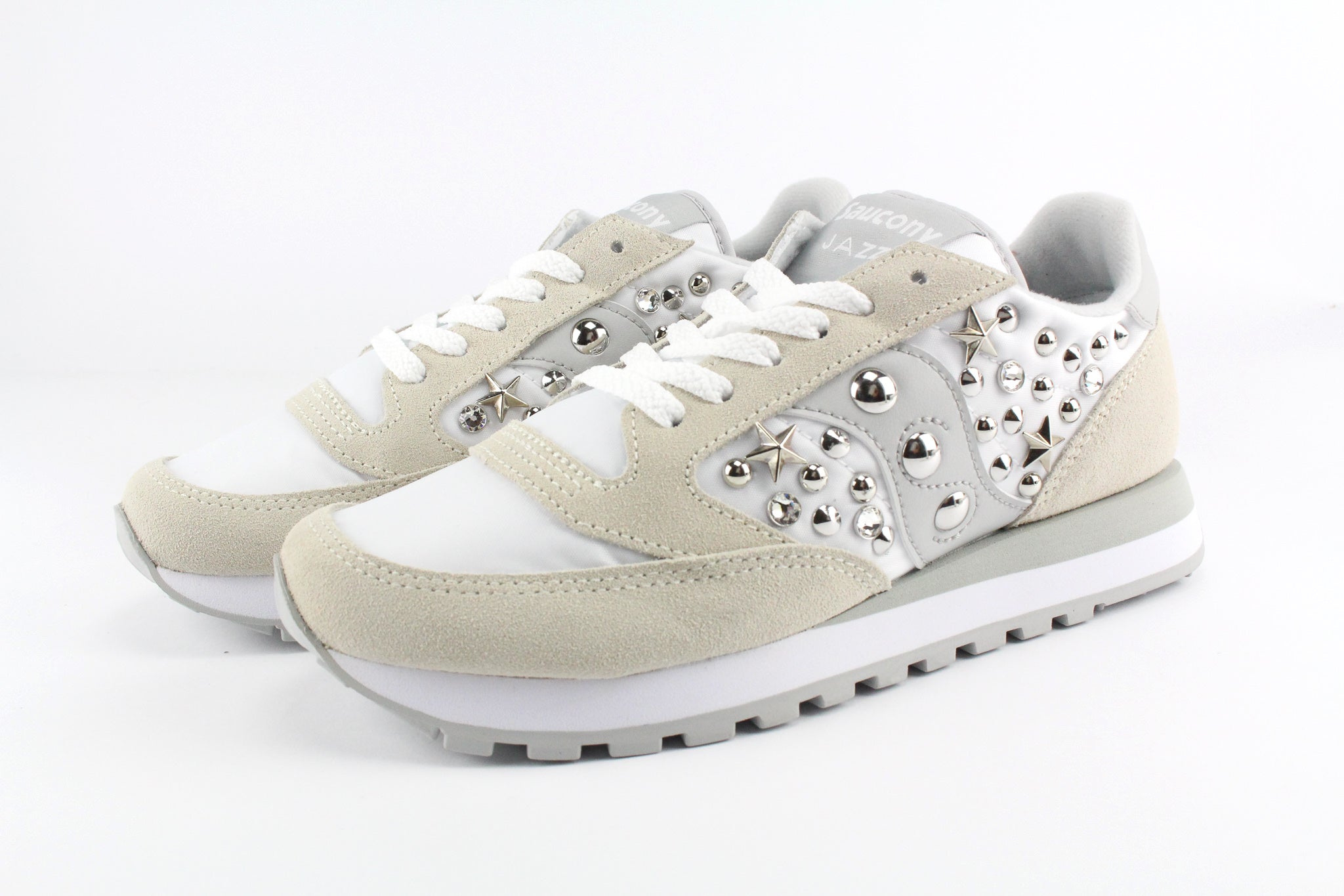 Saucony Jazz White Borchie Strass & Stelle