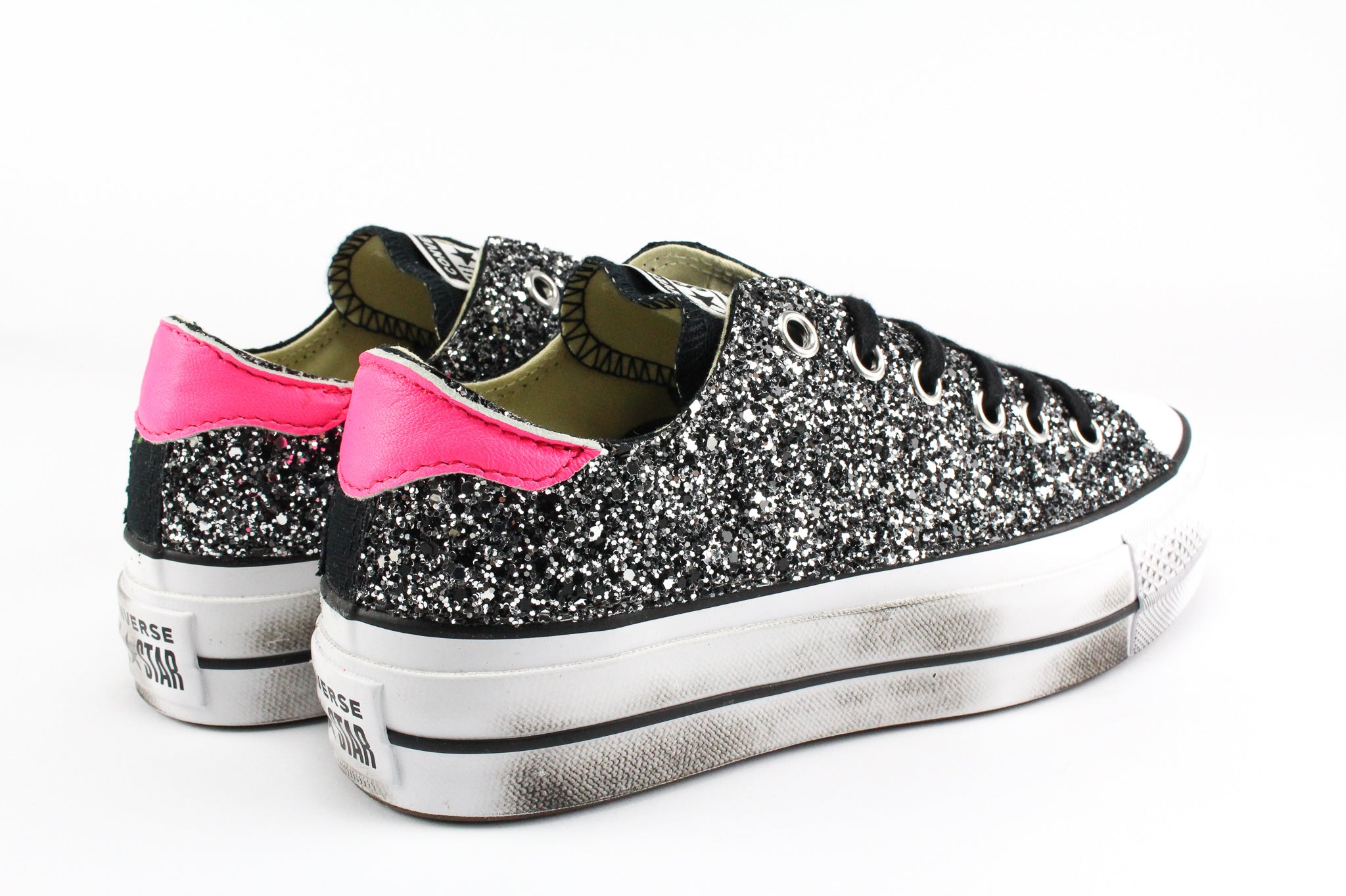 Converse All Star Platform Bassa Total Glitter & Fluo