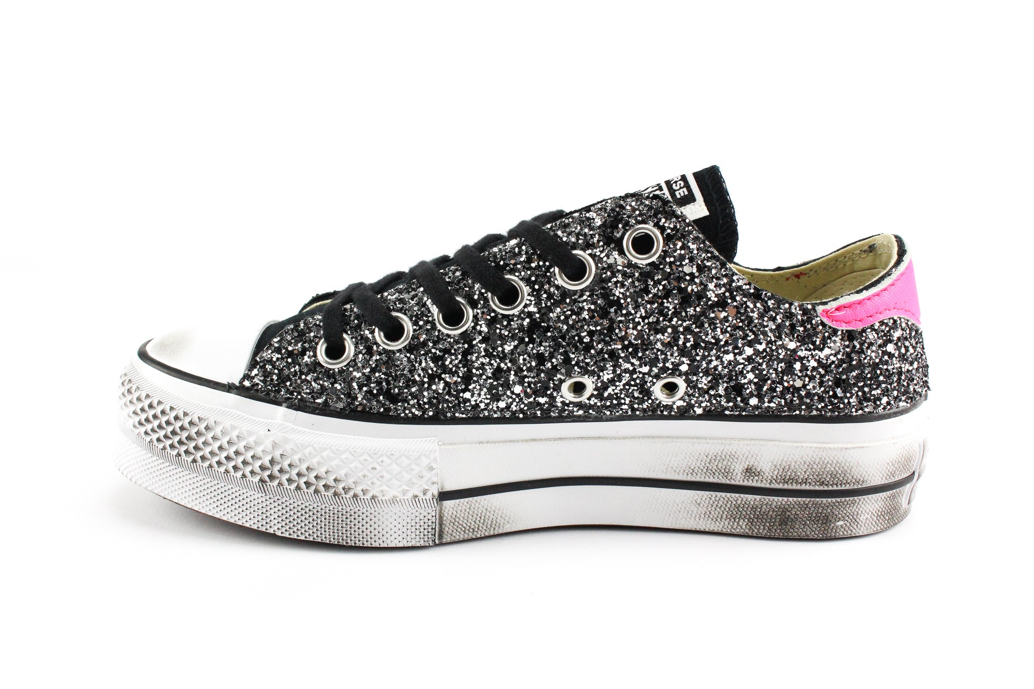Converse All Star Platform Bassa Total Glitter & Fluo