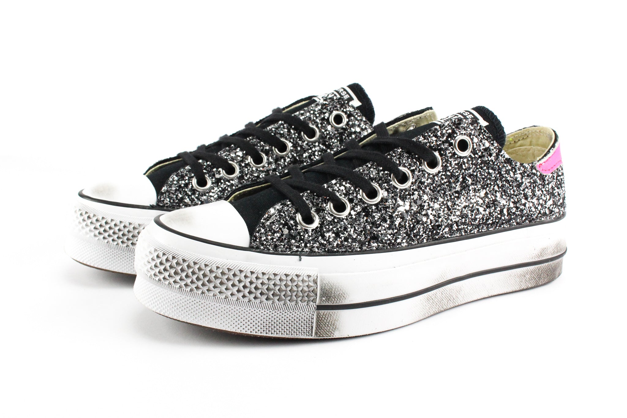 Converse All Star Platform Bassa Total Glitter & Fluo