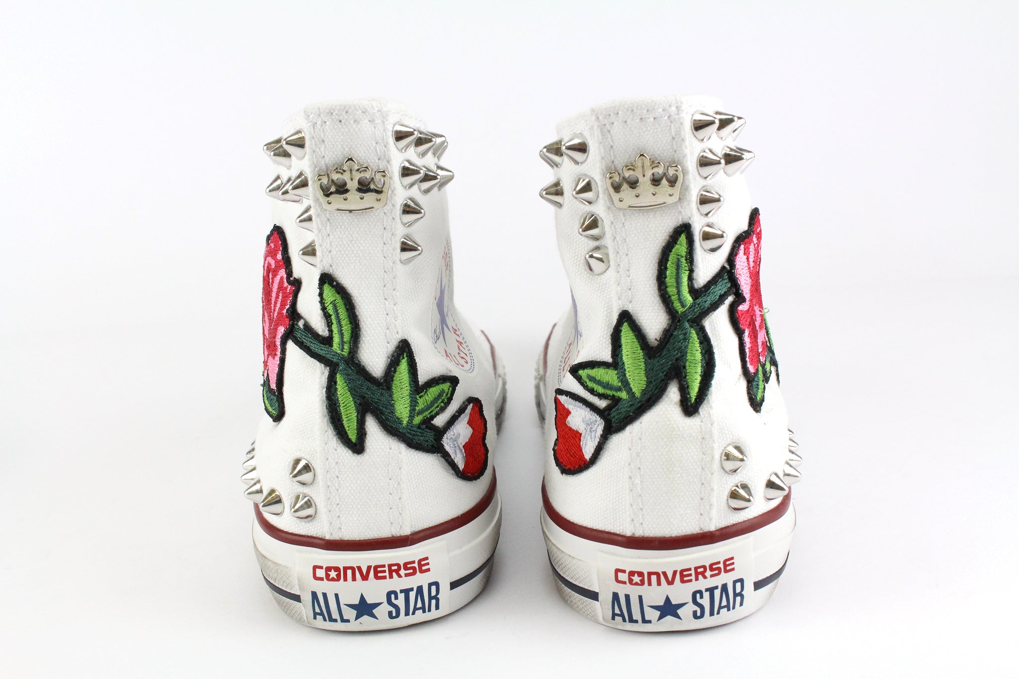 Converse All Star White Ricami & Borchie