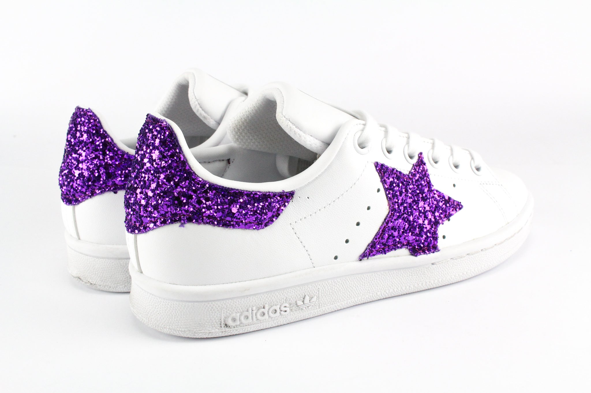 Adidas Stan Smith Personalizzate Stella Glitter Viola