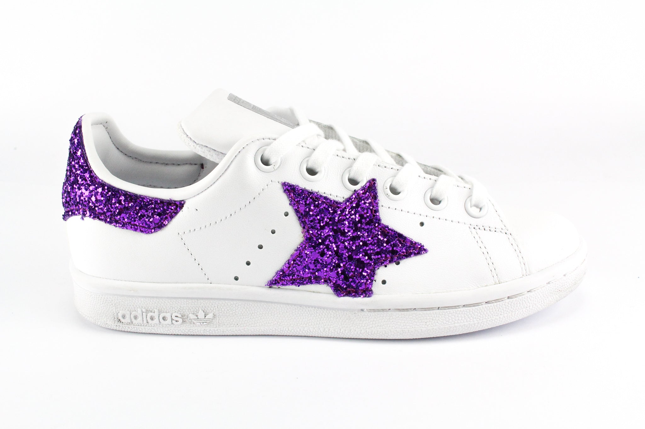 Adidas Stan Smith Personalizzate Stella Glitter Viola