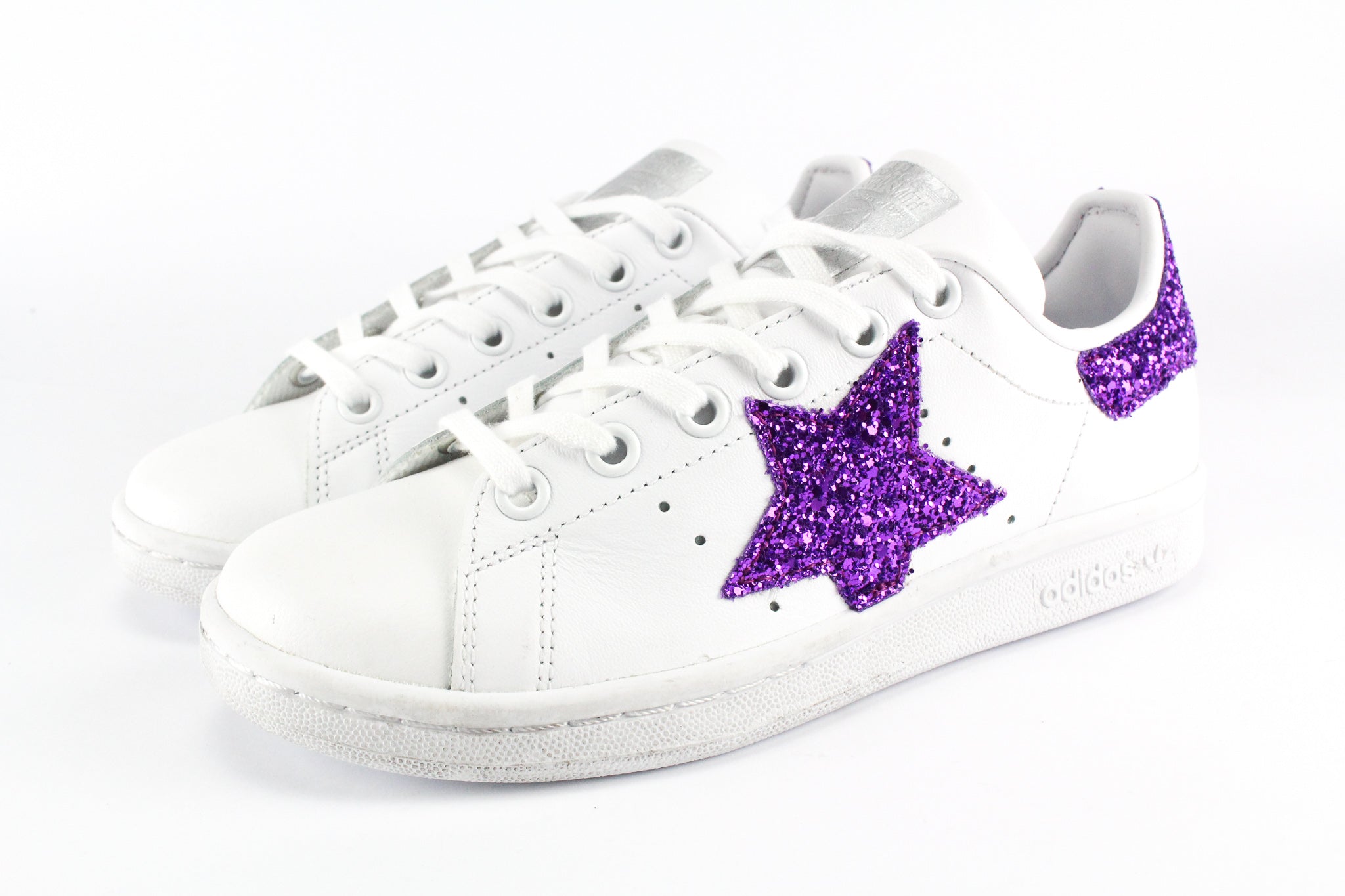 Adidas Stan Smith Personalizzate Stella Glitter Viola