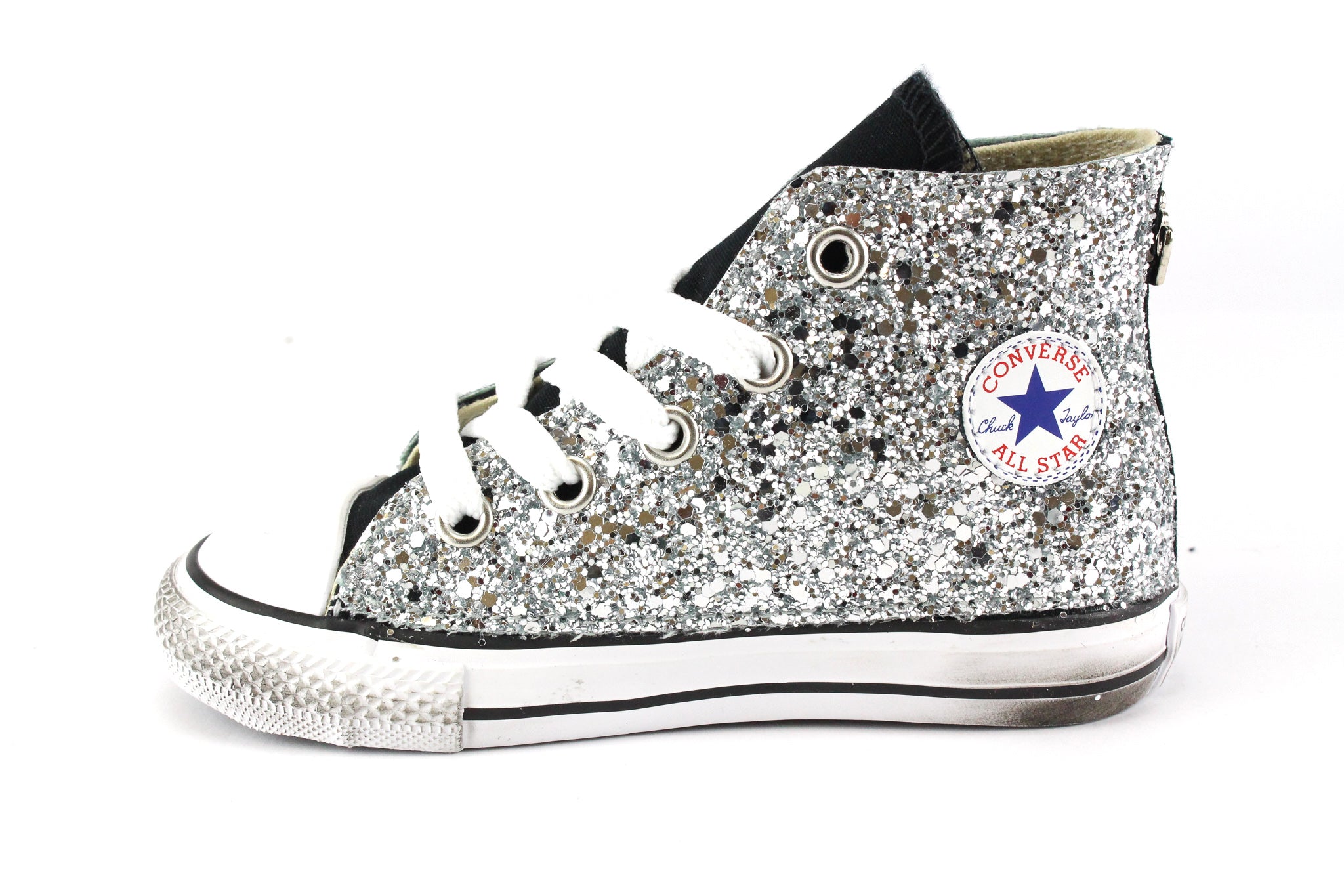 Converse All Star J Black Topolini Glitter
