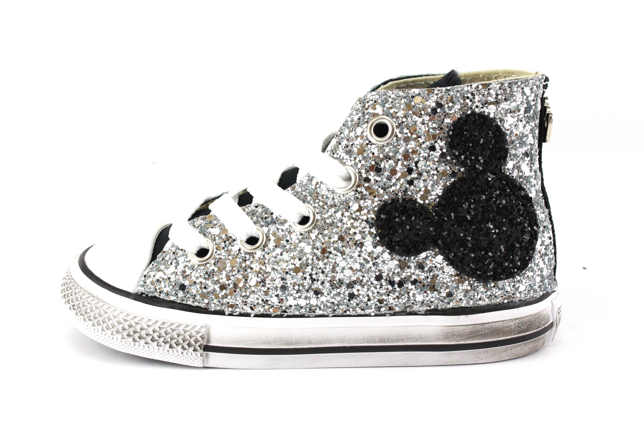 Converse All Star J Black Topolini Glitter